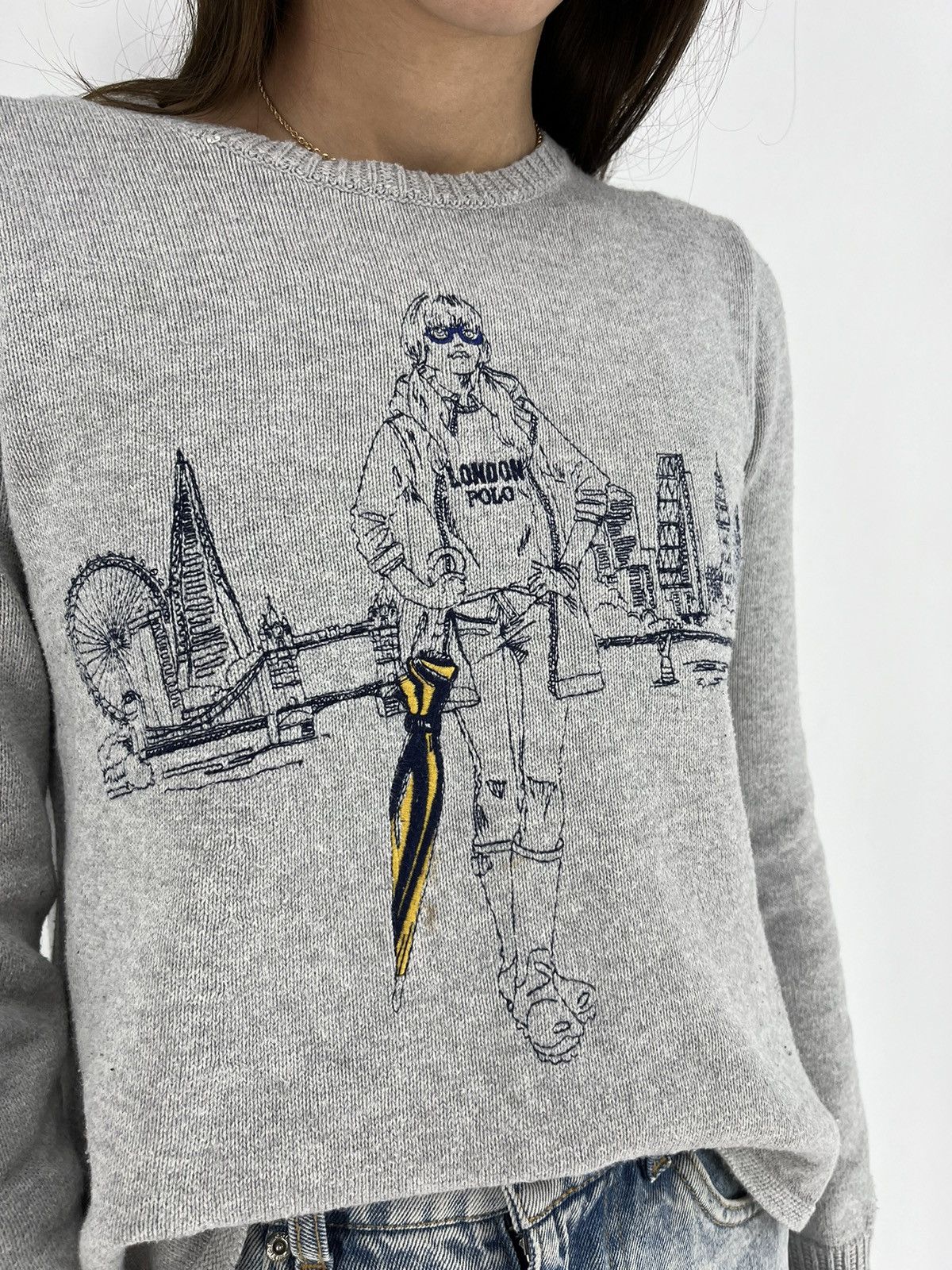 Polo Ralph Lauren × Vintage Vintage 90s Polo Ralph Lauren London Sexy Girl Sweater Size S / US 4 / IT 40 - 5 Thumbnail