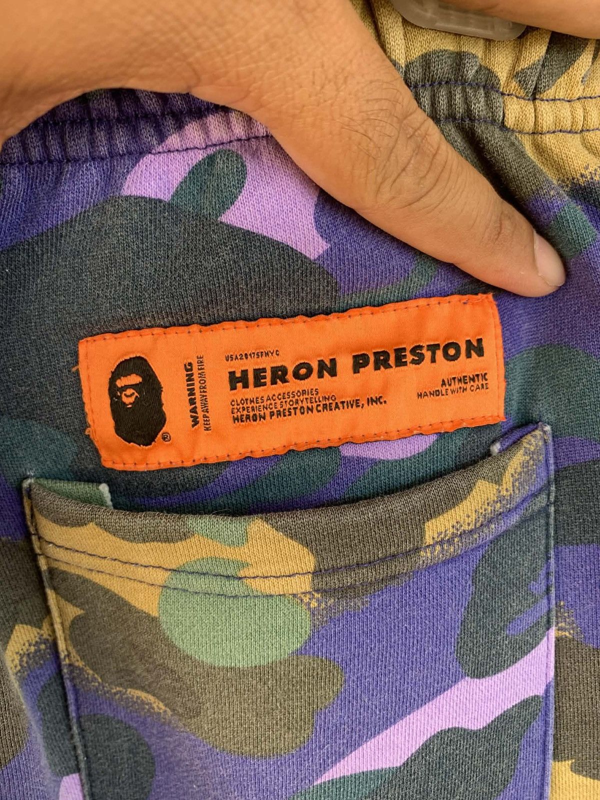 Bape × Heron Preston 🔥BAPE X HERON PRESTON CAMO JOGGER PANTS Size US 32 / EU 48 - 11 Thumbnail