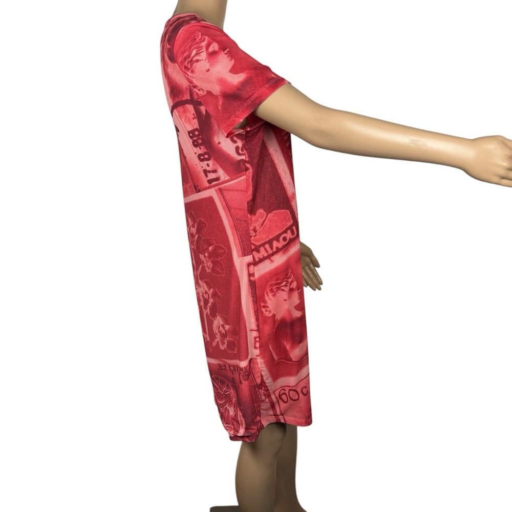 Miaou New Miaou UO Exclusive Billie Stamp Print Mini Coral Dress Size M / US 6-8 / IT 42-44 - 4 Thumbnail