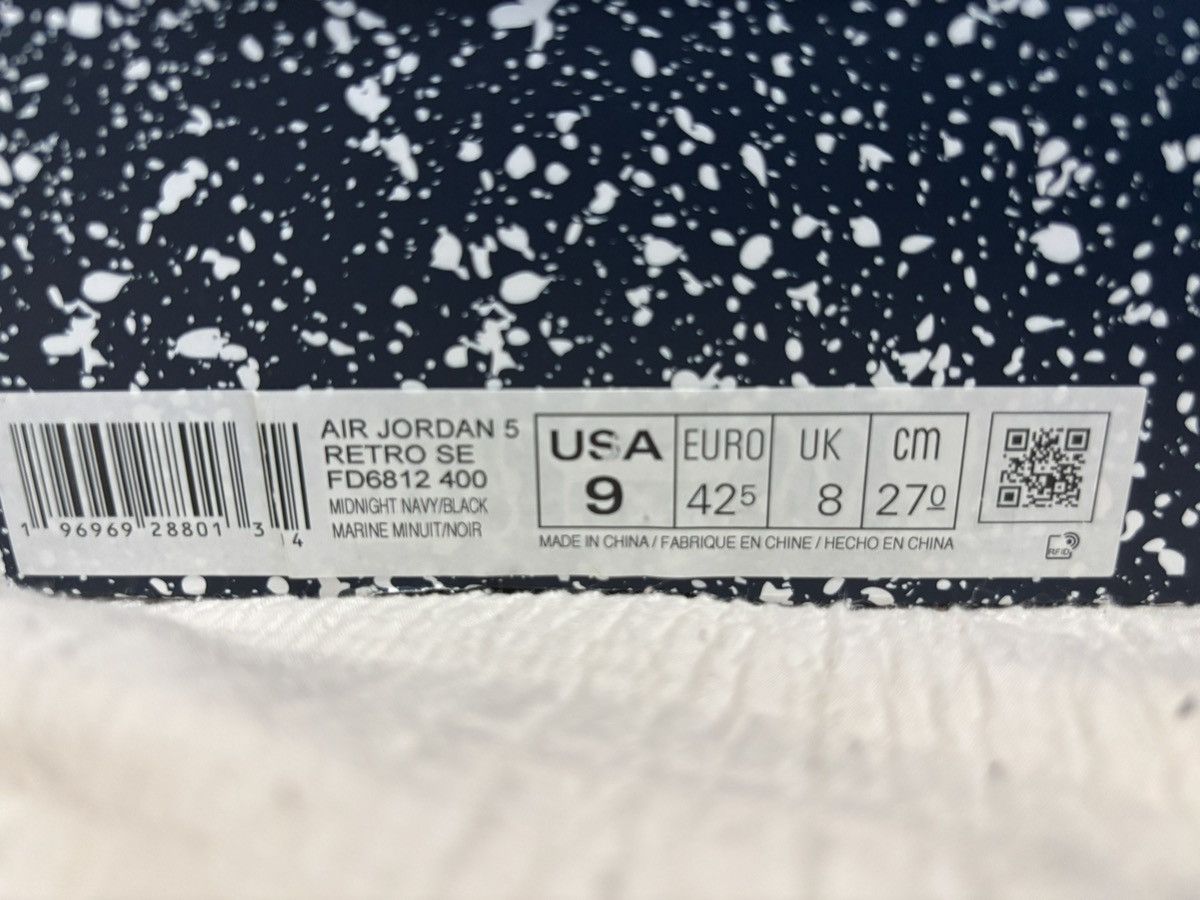 Jordan Brand Sz 9M - Air Jordan 5 Retro SE 'Midnight Navy' Georgetown Size US 9 / EU 42 - 8 Thumbnail