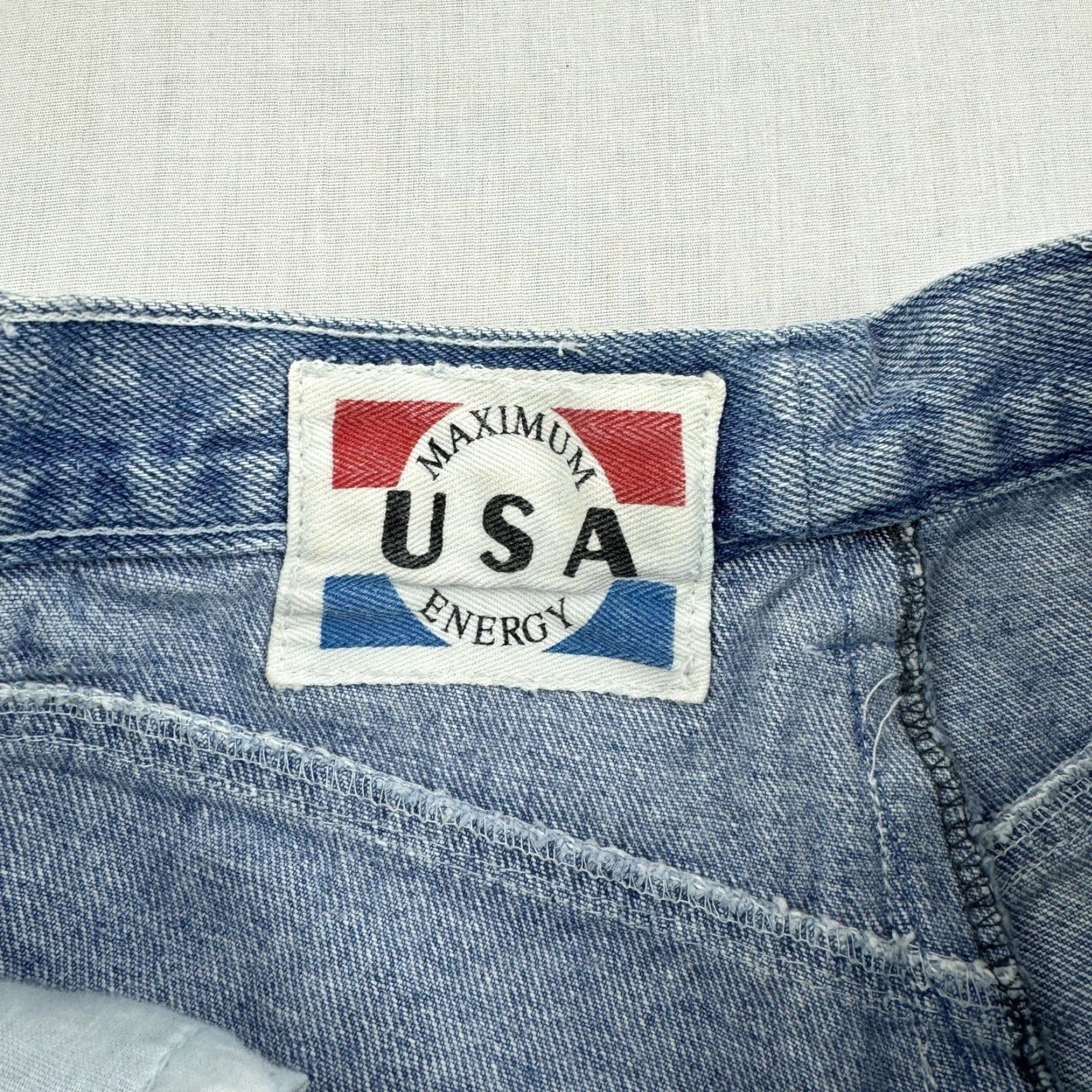 Vintage VINTAGE Maximum Energy Jeans Shorts Women 11/12 Blue Floral 80s Chino Vintage 1980s Womens Size 32" / US 10 / IT 46 - 4 Thumbnail