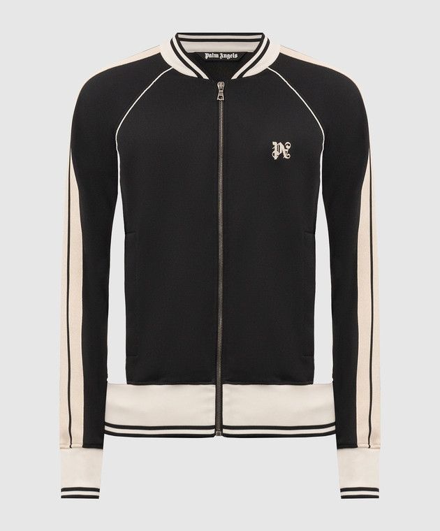 Palm Angels o1s22i1n1224 Zip-up Sweatshirt in Black White Size US XXL / EU 58 / 5 - 1 Thumbnail