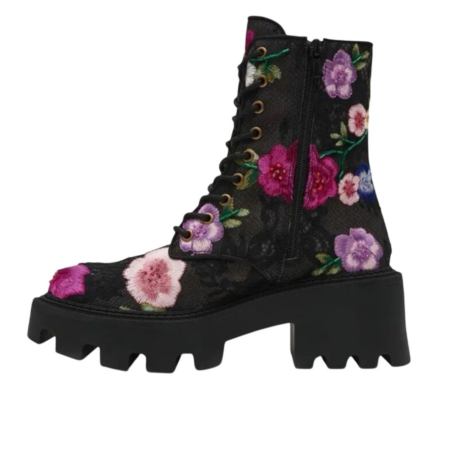 Betsey Johnson BETSEY JOHNSON Polli Beaded Floral Combat Boot Size 10 New Size US 10 / IT 40 - 3 Thumbnail