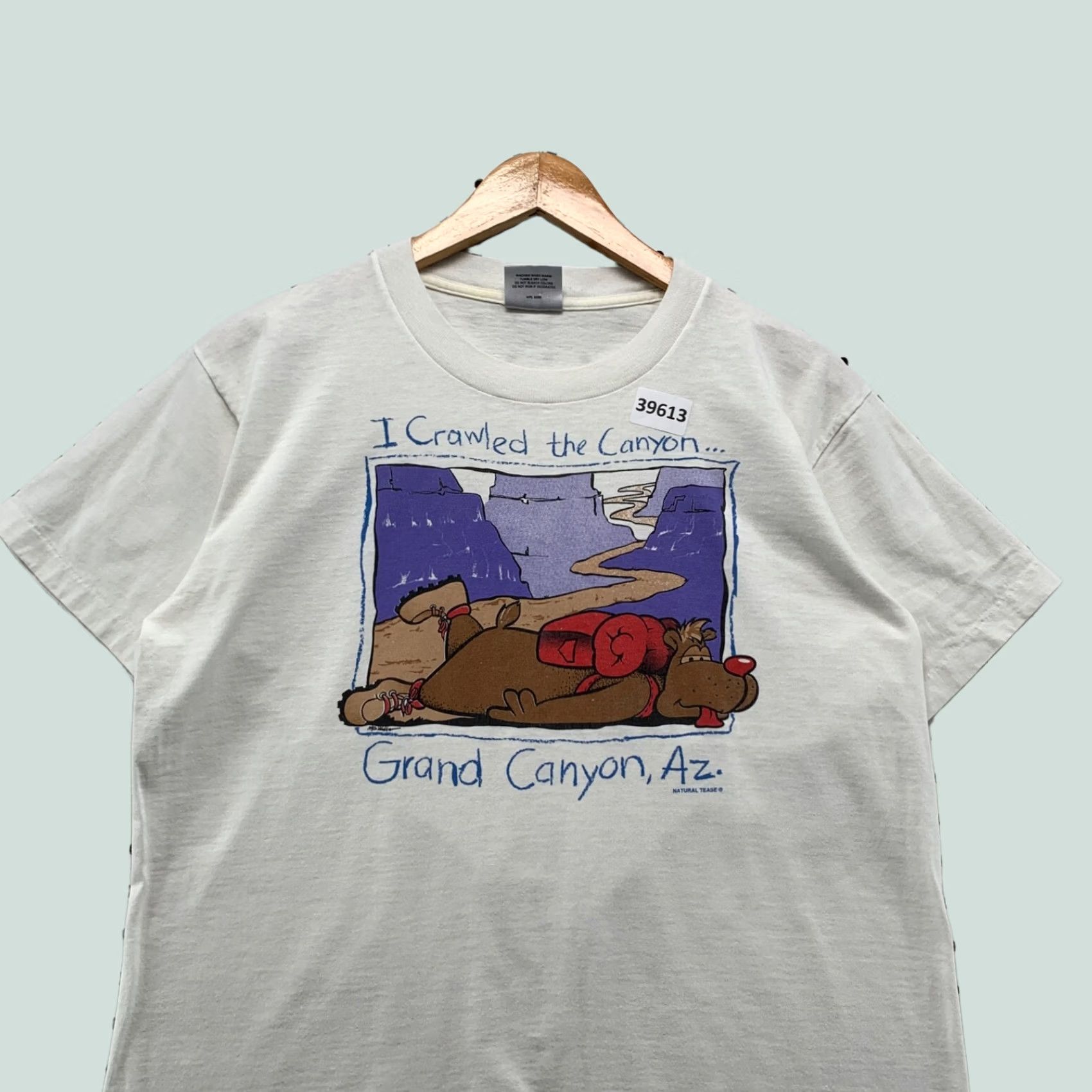 Vintage VINTAGE Grand Canyon Funny Shirt Mens M White USA 90s Single Stitch Classic Tee Size US M / EU 48-50 / 2 - 1 Thumbnail