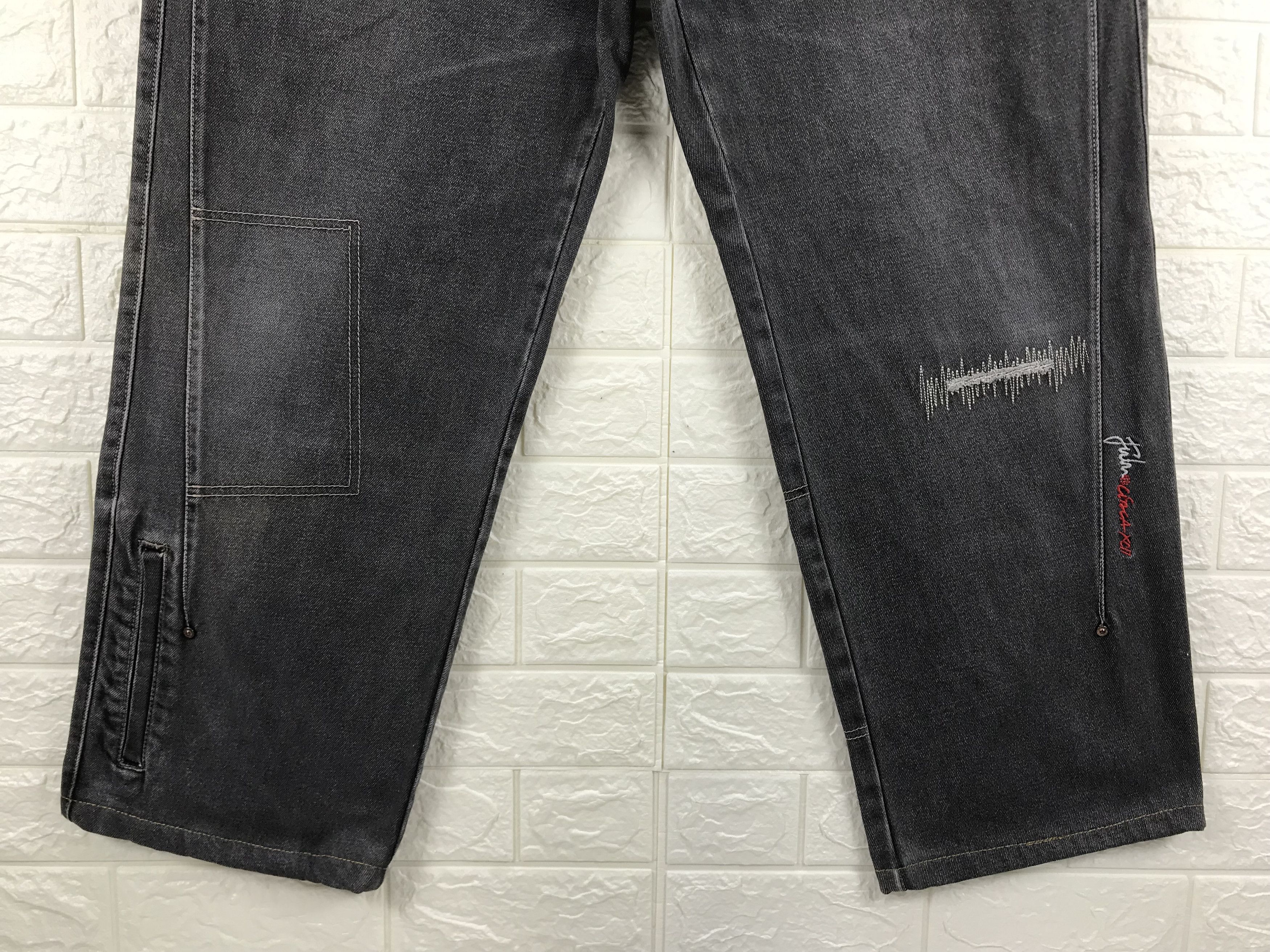 Fubu Vintage Fubu Circa 1992 Faded Black Wide Baggy Jeans Size US 36 / EU 52 - 3 Thumbnail