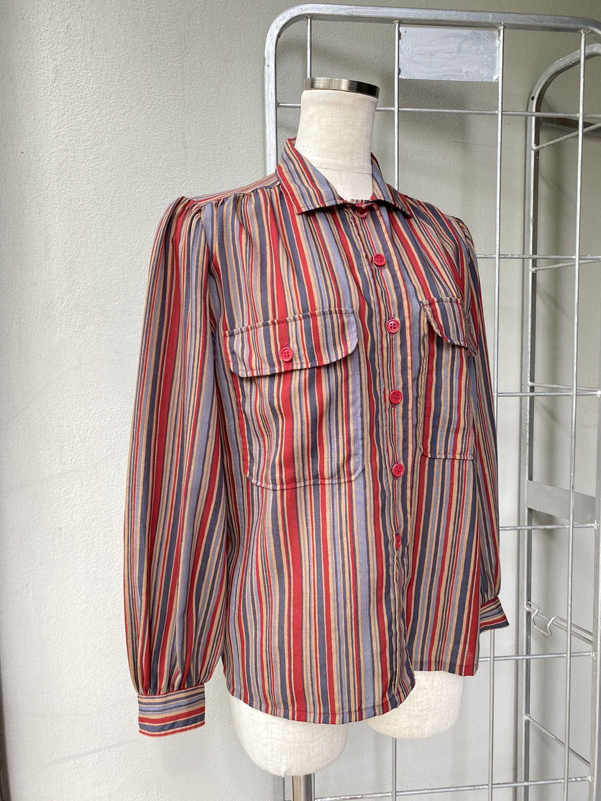 Givenchy Givenchy Multicolor Striped Long-Sleeve Shirt Size S / US 4 / IT 40 - 1 Thumbnail