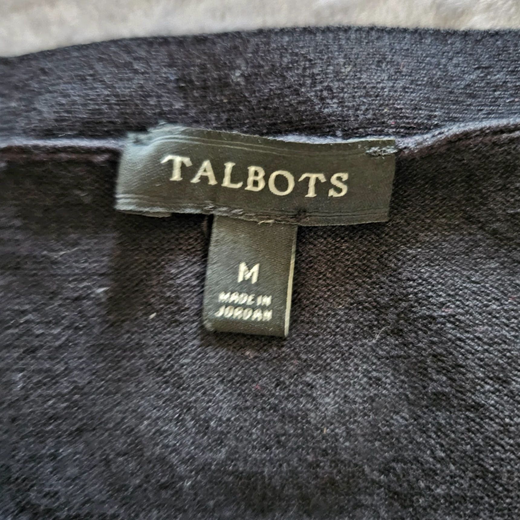 Talbots Talbots Sweater Top Womens Medium Black Long Sleeve Round Neck Career Dressy Classic Pullover Modern Knit - Mens? Size M / US 6-8 / IT 42-44 - 3 Thumbnail