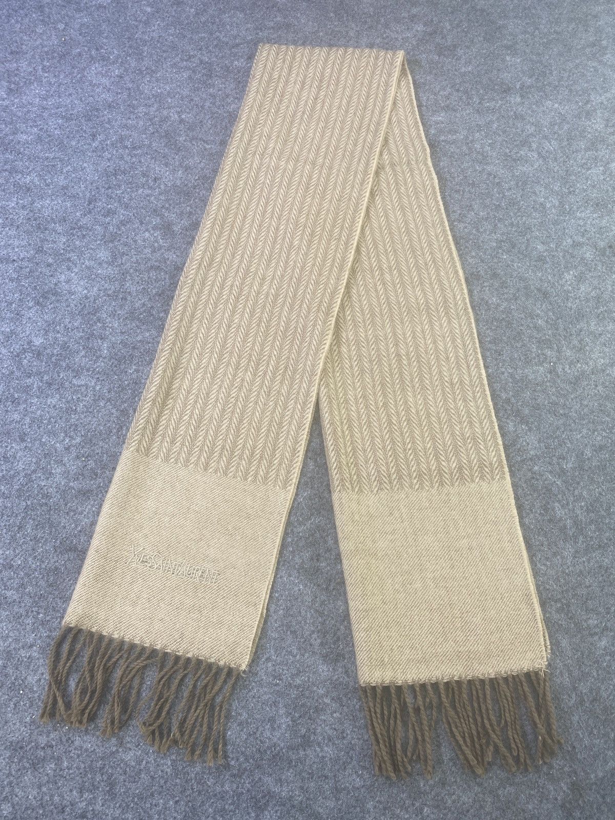 Vintage × Yves Saint Laurent Yves Saint Laurent Scarf/Muffler/Neckwear -T1013 Size ONE SIZE - 2 Thumbnail