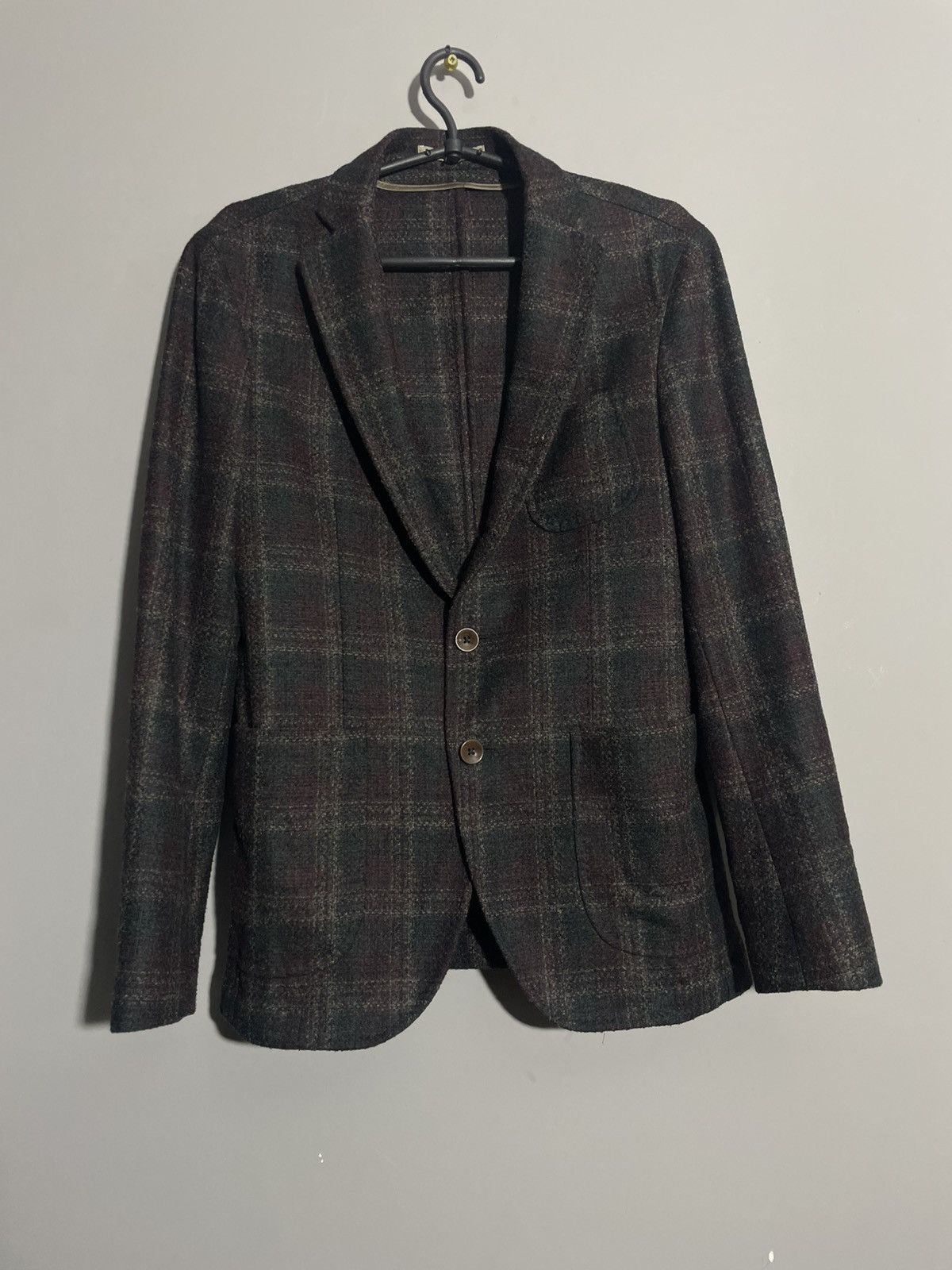 Paoloni Paoloni Knit Wool Men’s blazer Size 46R - 1 Thumbnail