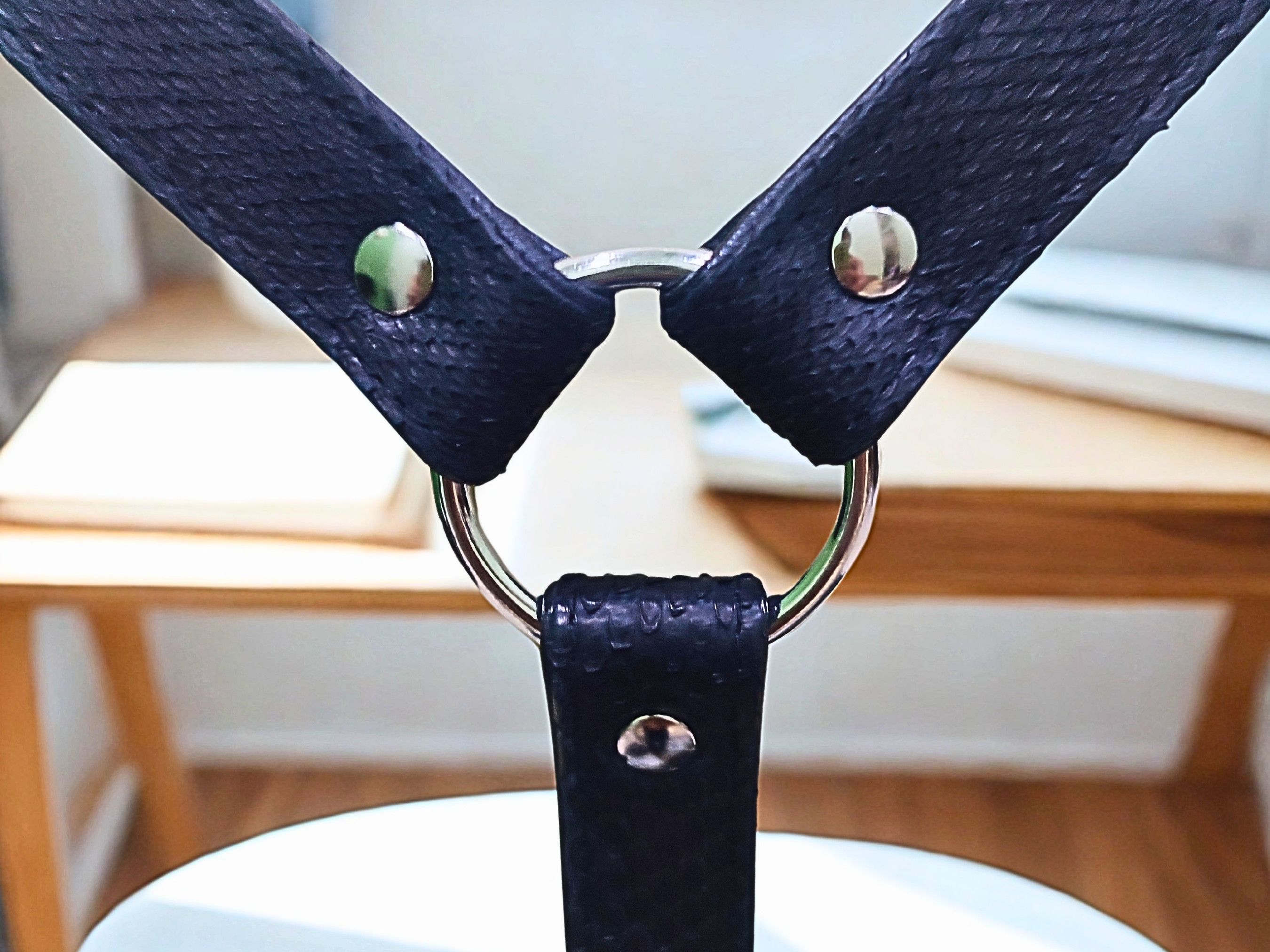 Handmade Snakeskin Leather Harness Double Waist Belt Y Strap Size ONE SIZE - 8 Thumbnail