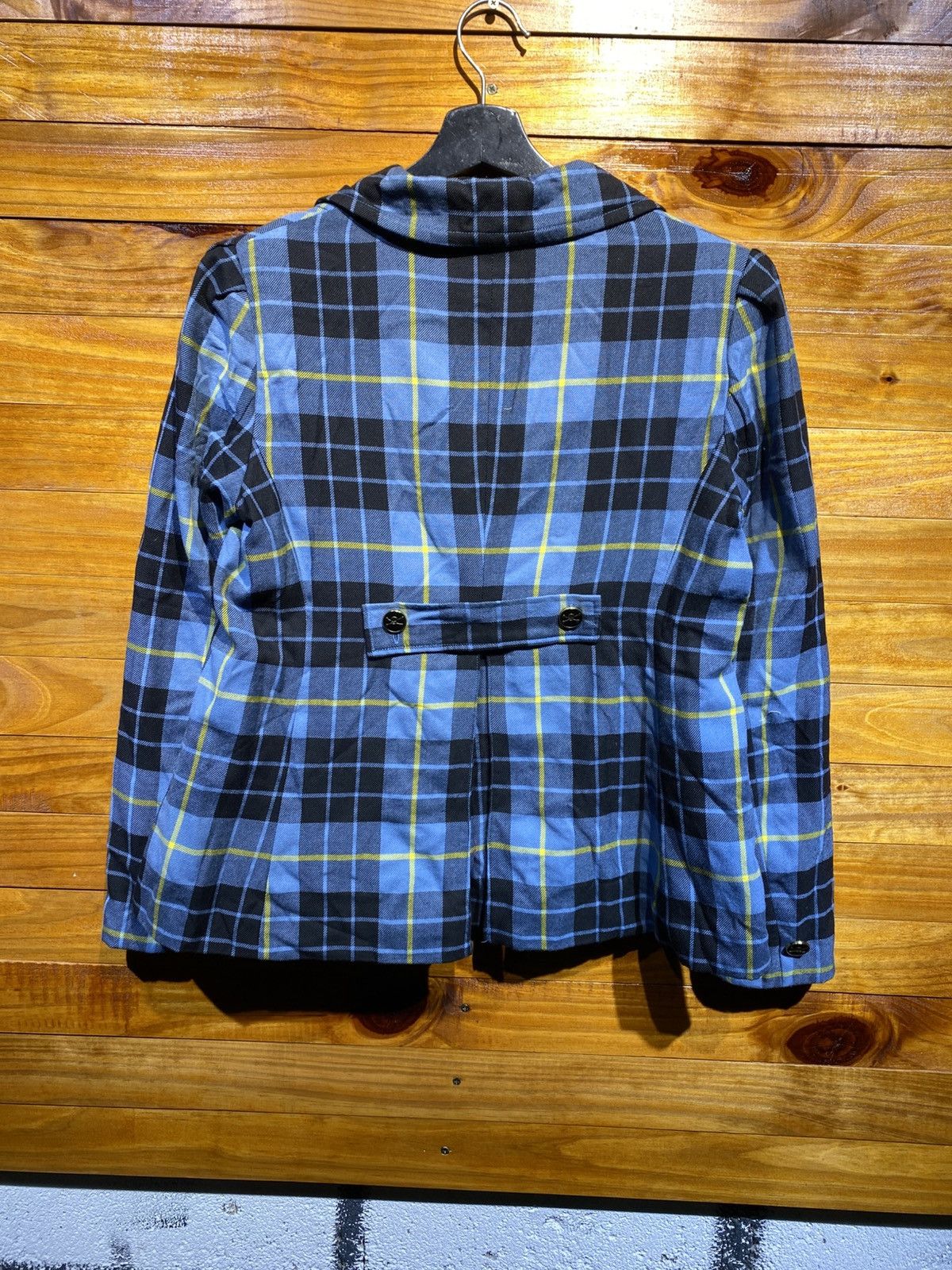 Super Lovers Vintage Super Lovers Blue Checkered Blazer Jacket Harajuku Size M / US 6-8 / IT 42-44 - 8 Thumbnail