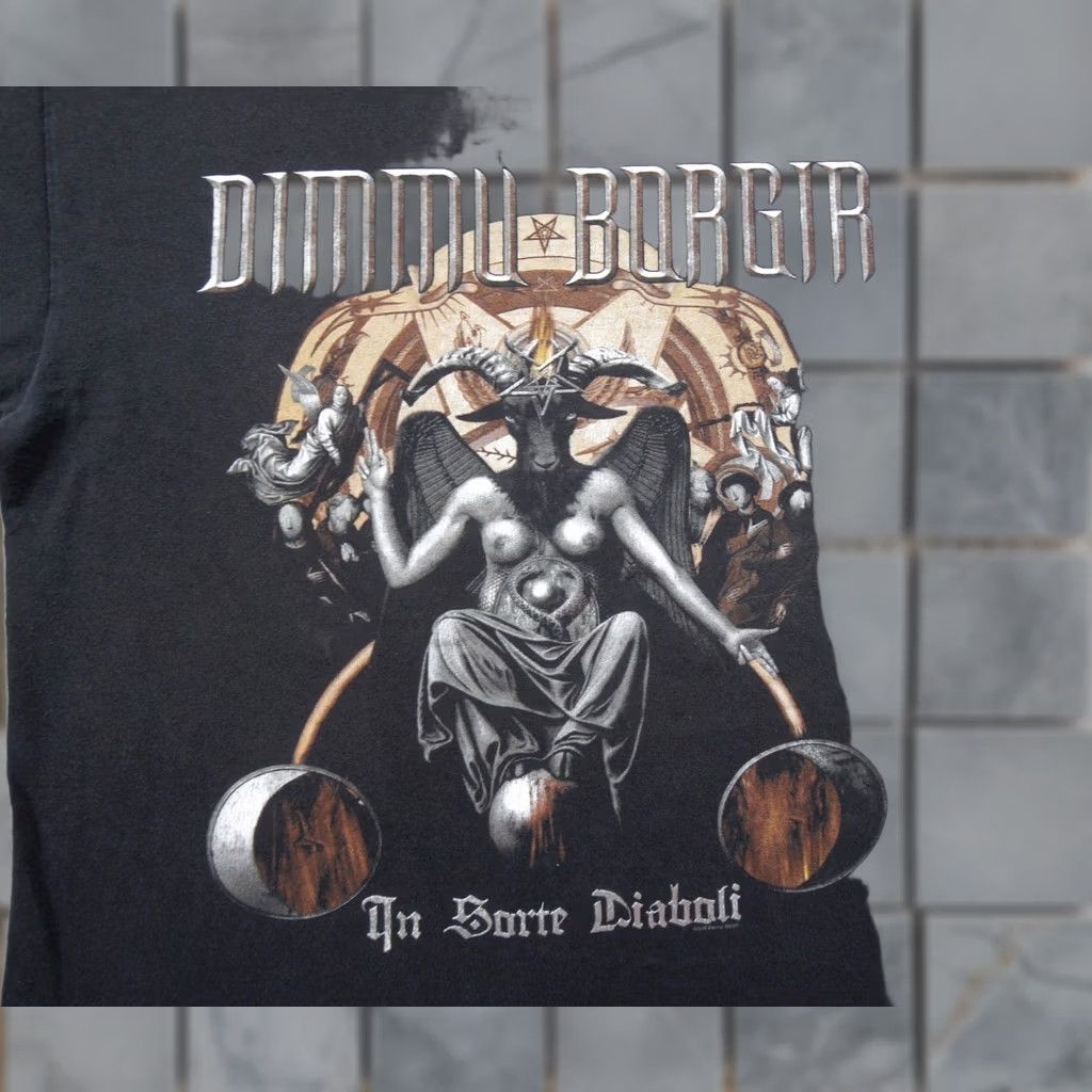Anvil Vintage Dimmu Borgir Shirt Mens XL Black Deathcore Metal Band Tee 2007 Y2K Band Tee Mens Shirts XLarge Black Size US XL / EU 56 / 4 - 1 Thumbnail