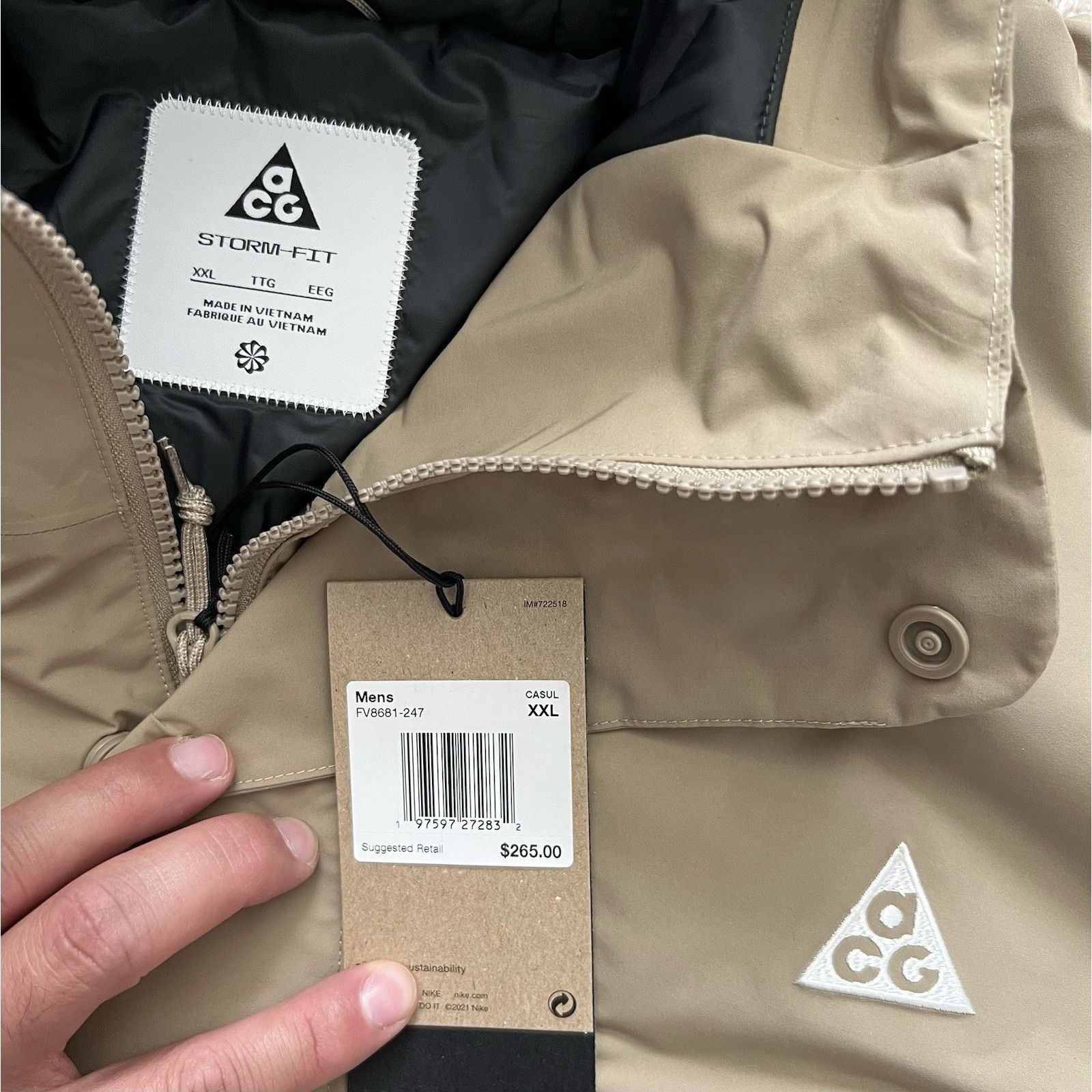 Nike Nike ACG PrimaLoft Skull Peak Storm-FIT Jacket Khaki Size US XXL / EU 58 / 5 - 8 Thumbnail