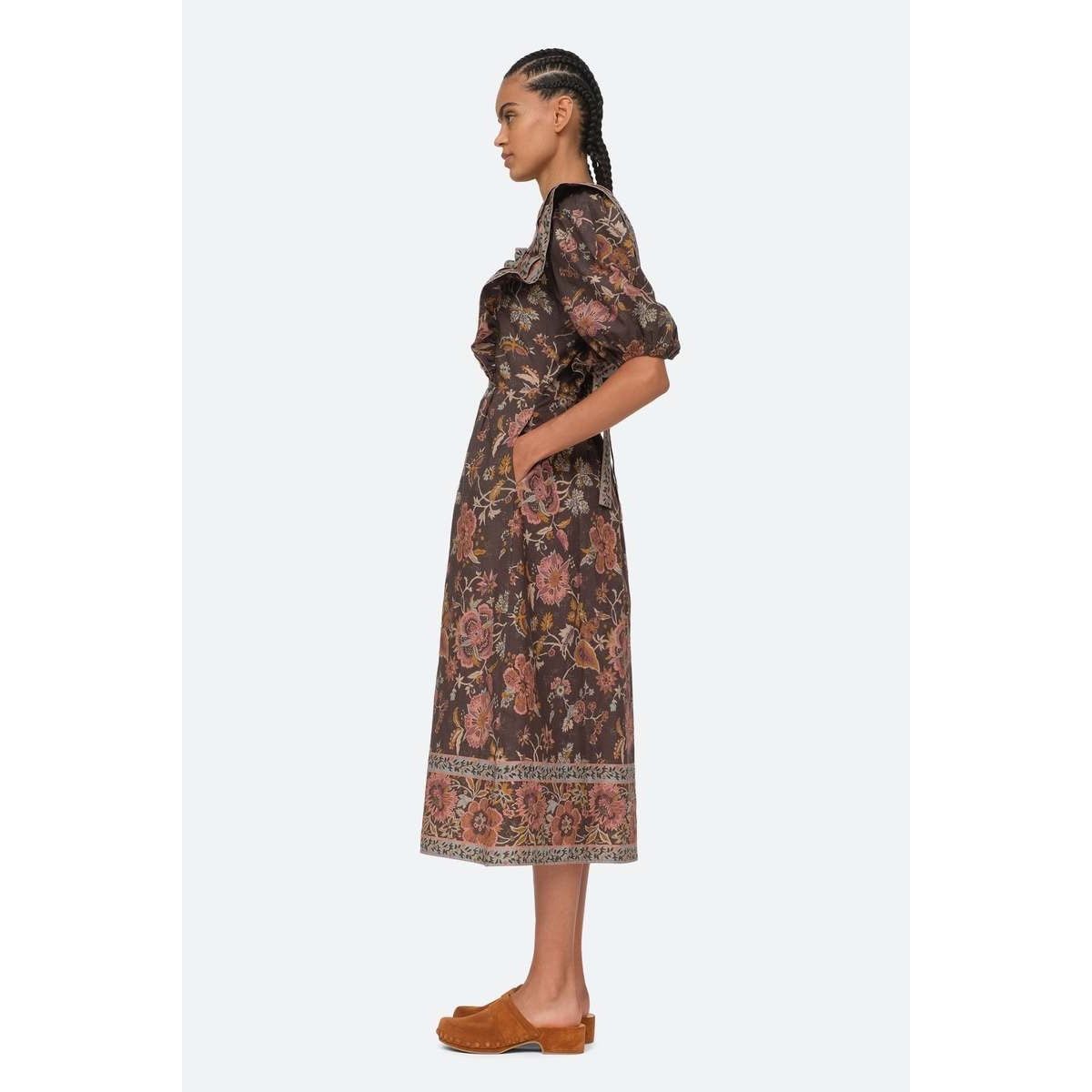 Sea New York Sea New York Tess Cotton Midi Dress Black Floral size 00 XS Size XXS / US 00 / IT 34 - 14 Thumbnail