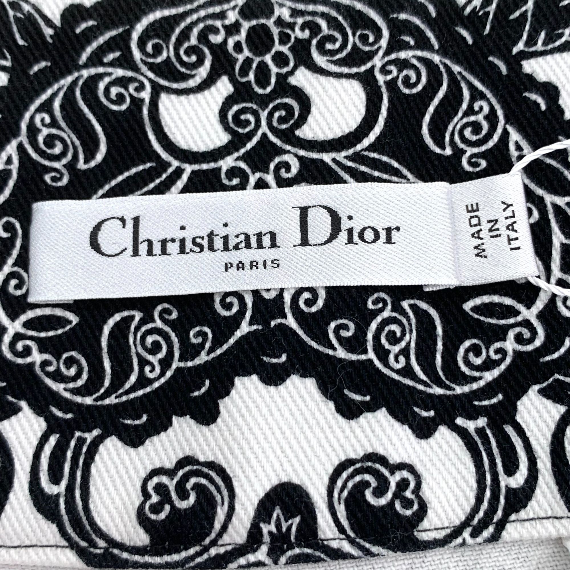 Dior Dior Black & White Patterned Cotton Casual Shorts (Size 44) Size 30" / US 8 / IT 44 - 2 Thumbnail