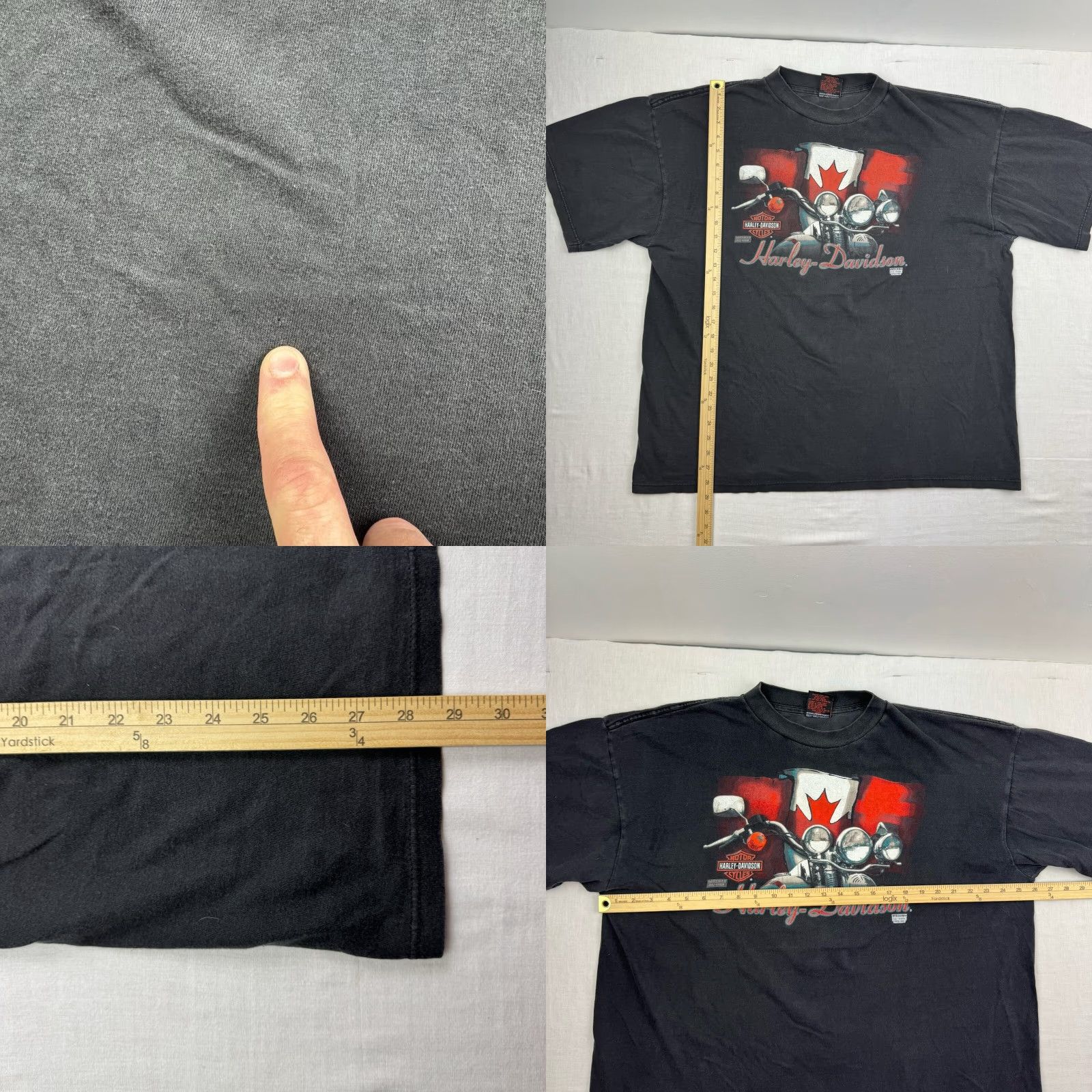 Harley Davidson VINTAGE Harley-Davidson T-Shirt Adult XL Black 90s Grunge Biker Mens Size US XL / EU 56 / 4 - 8 Thumbnail