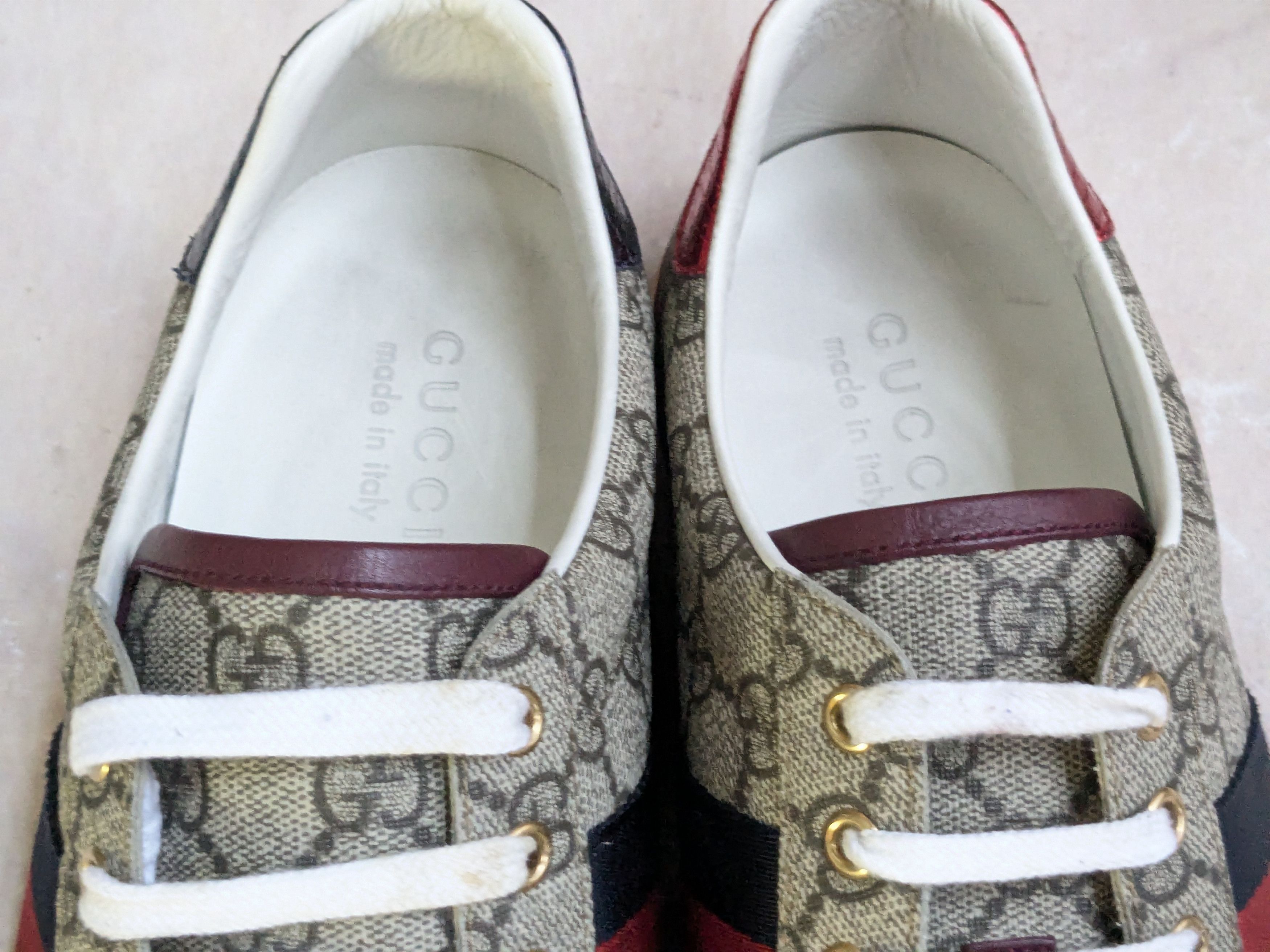 Gucci Gucci Ace Supreme 9.5 Monogram Logo GG Red Low Size US 9.5 / EU 42-43 - 4 Thumbnail