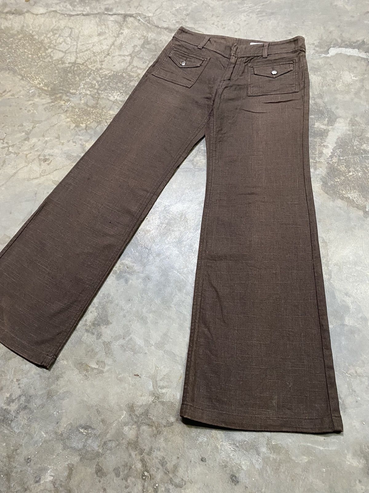 Hysteric Glamour × Japanese Brand Baggy Flare Designer Zazie Collection Japan Size 29" - 2 Thumbnail