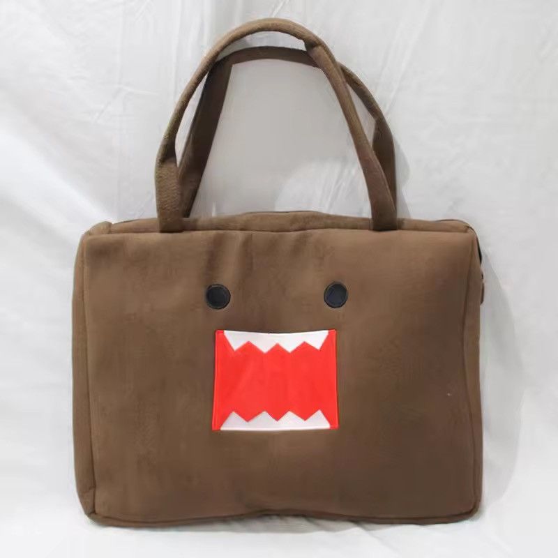 Japanese Brand Kawaii Large Capacity Domi Kun Plush Tote Shoulder Bag Size ONE SIZE - 4 Thumbnail