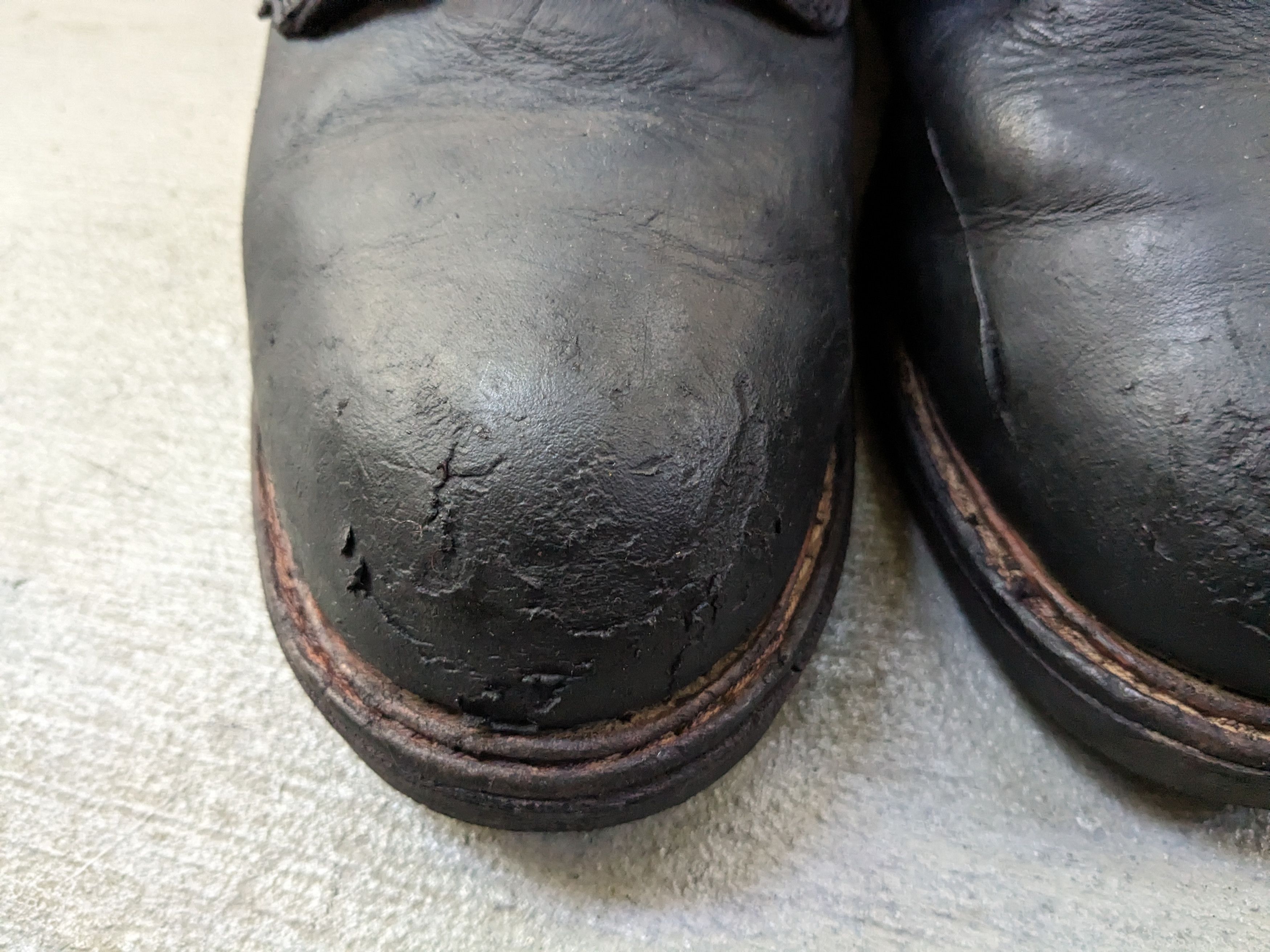 Red Wing Red Wing Boots Black 10 EE Wide Steel Toe Leather Logger Size US 10 / EU 43 - 3 Thumbnail