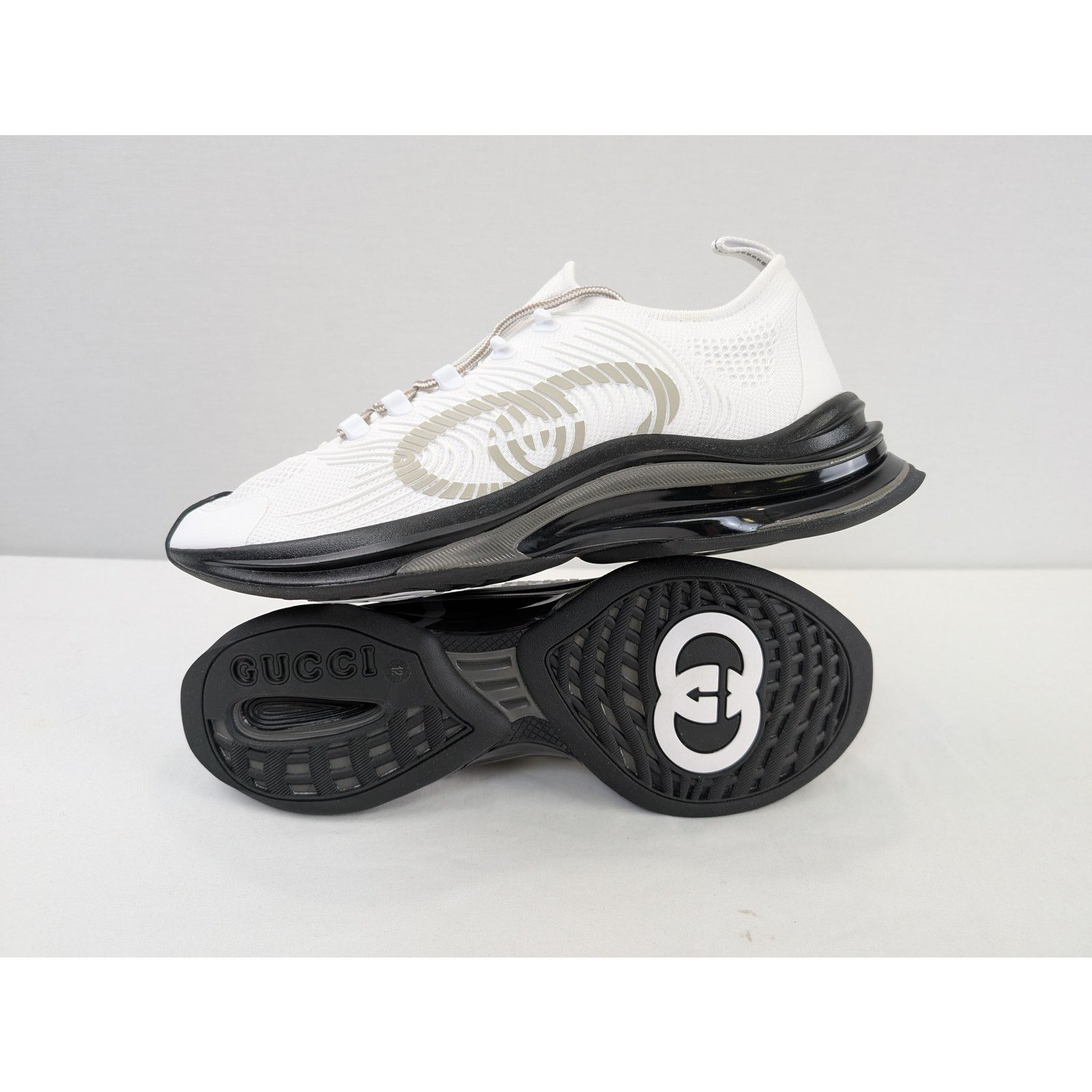 Gucci o1rshd1 Men's Run Sneakers in Black/White Size US 12.5 / EU 45-46 - 13 Thumbnail