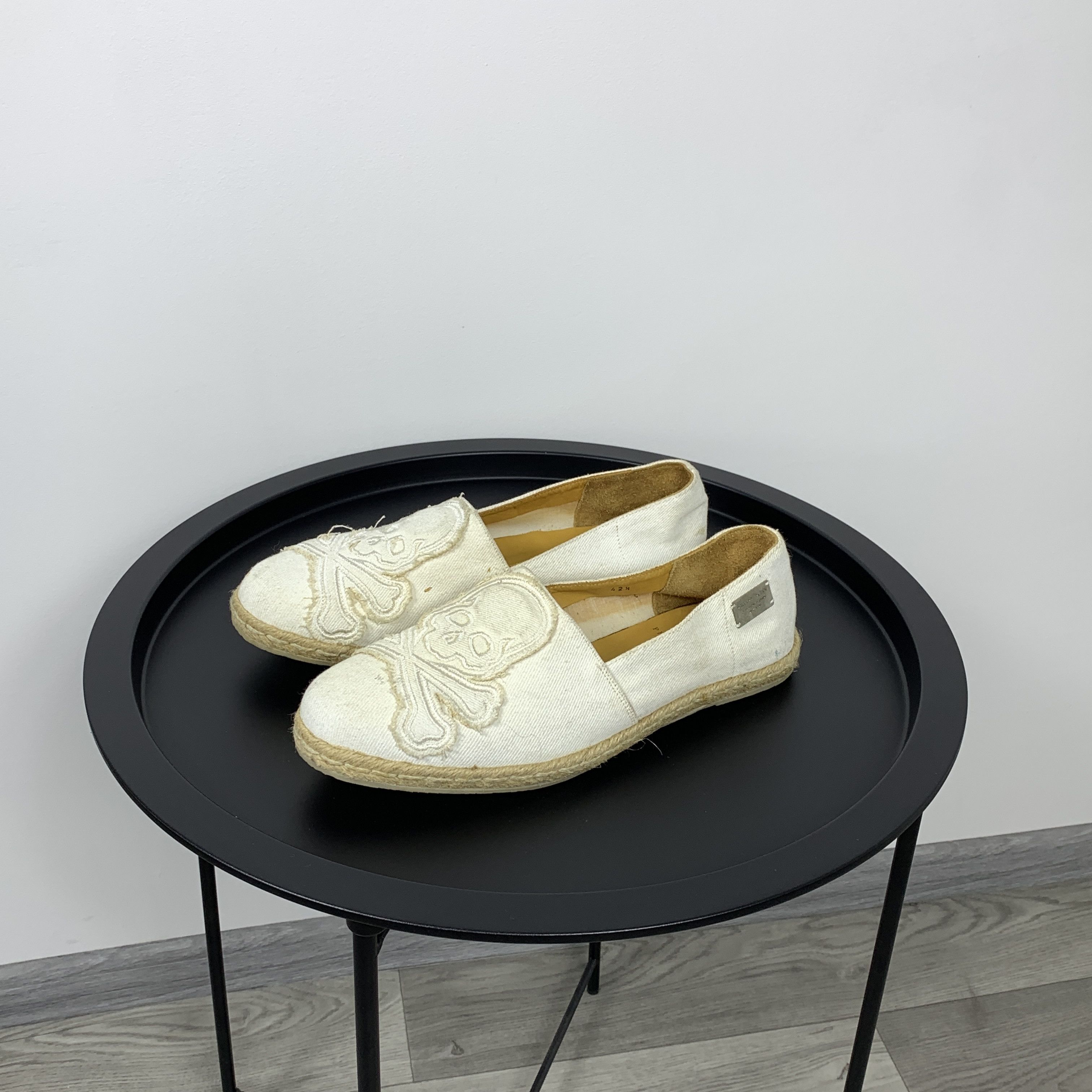 Philipp Plein Skull White Espadrilles Low Top Loafers Shoes