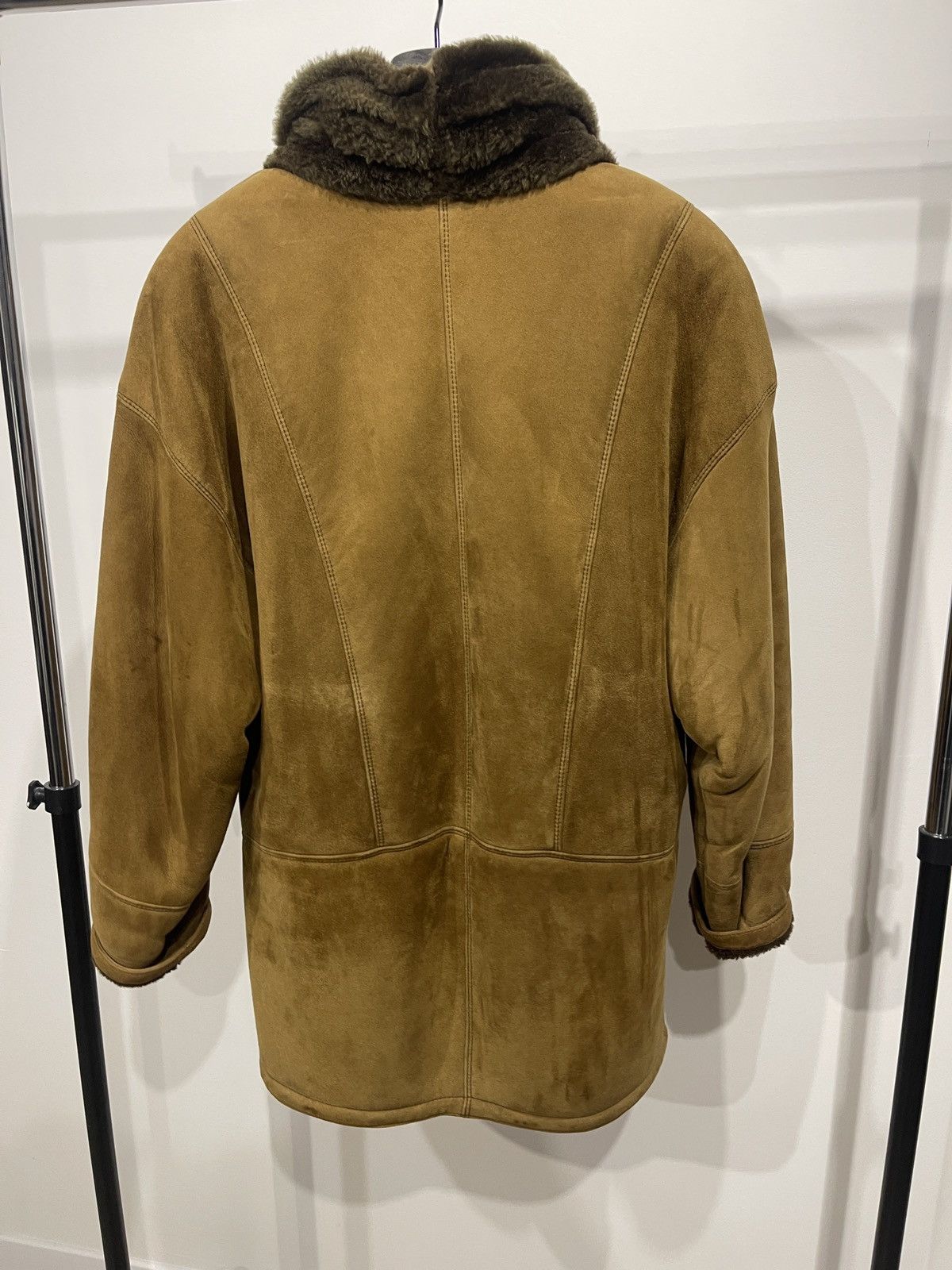 Gimo's Gimo’s Vintage 80s Shearling Coat Brown Suede Leather M/L Size US L / EU 52-54 / 3 - 4 Thumbnail