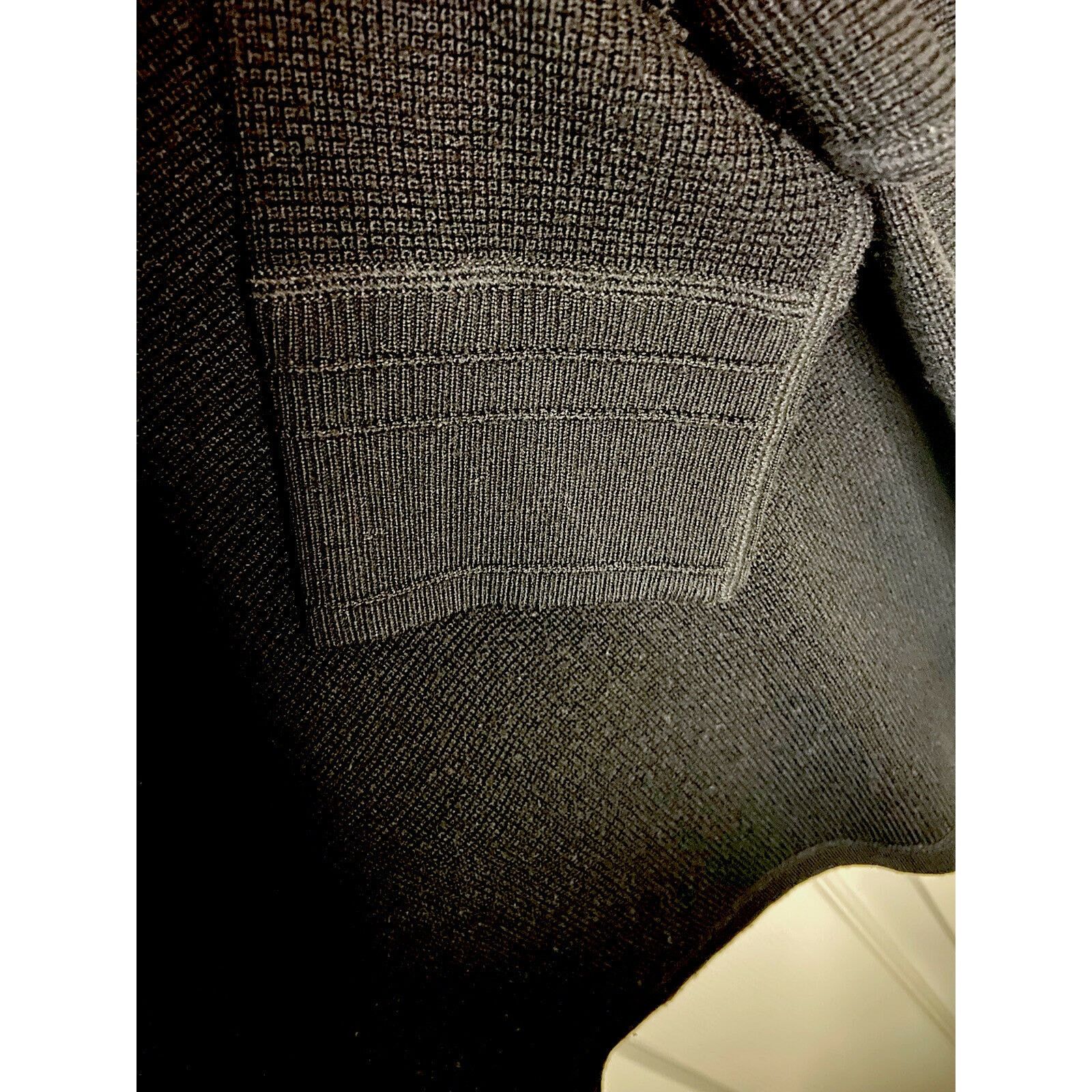 Michael Kors Michael Kors XL Black Merino Wool Crew Neck Henley Sweater Size US XL / EU 56 / 4 - 5 Thumbnail