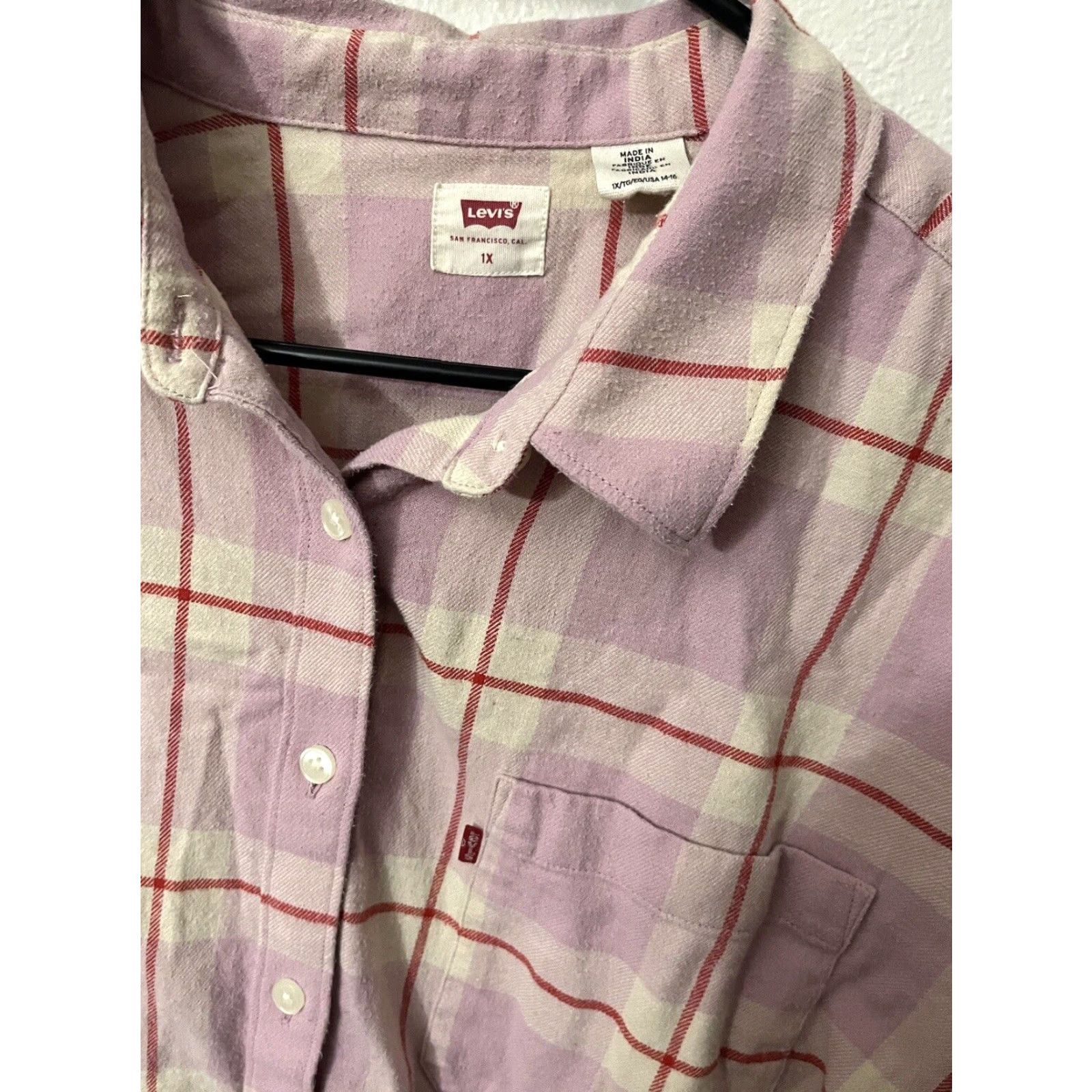 Levi's VINTAGE Levi's Women’s Button-Up Shirt Casual Long Sleeve Collared Plaid Pink 1X Plus Size Size XL / US 12-14 / IT 48-50 - 2 Thumbnail