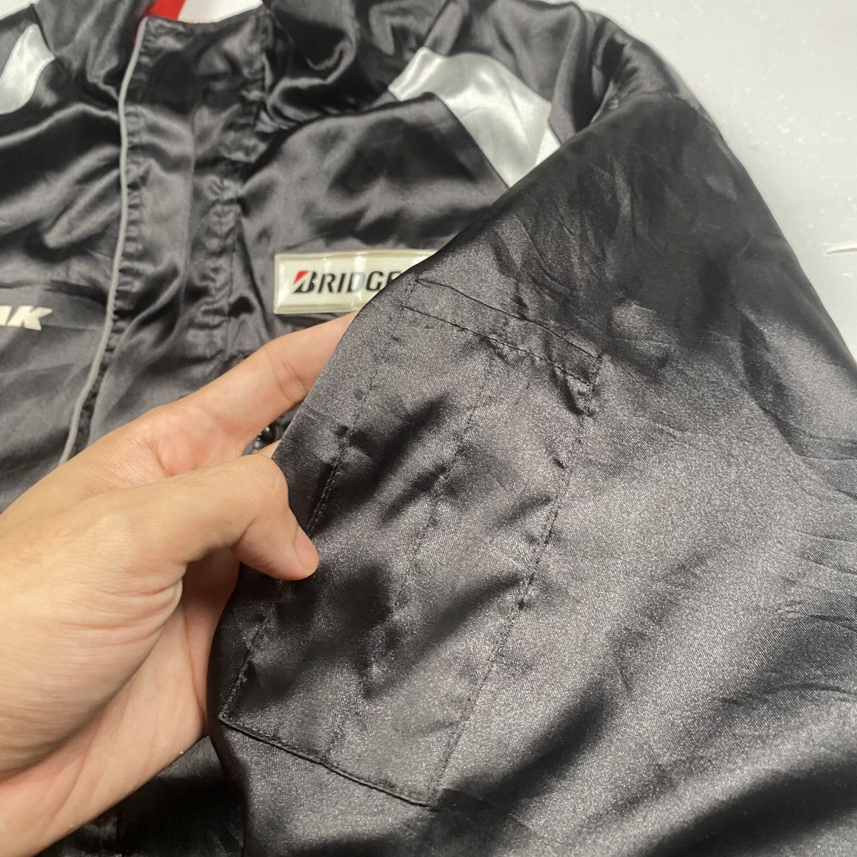 Dunlop Vintage y2k Bridgestone Blizzak Racing Bomber Jacket Size US L / EU 52-54 / 3 - 7 Thumbnail