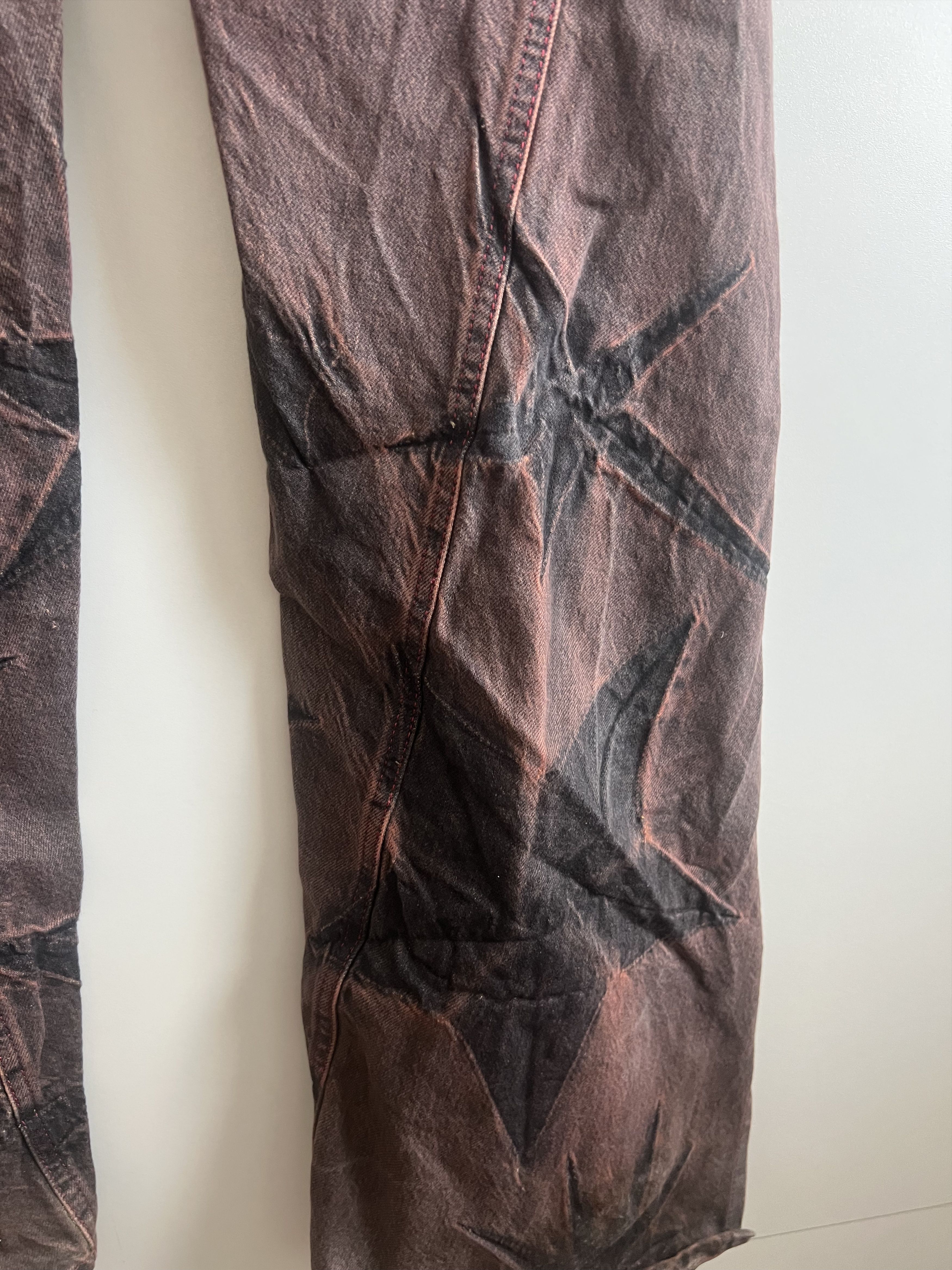SSENSE Masha Popova RUNWAY Washed Brown Boyfriend Rust Jeans Size US 31 - 10 Thumbnail