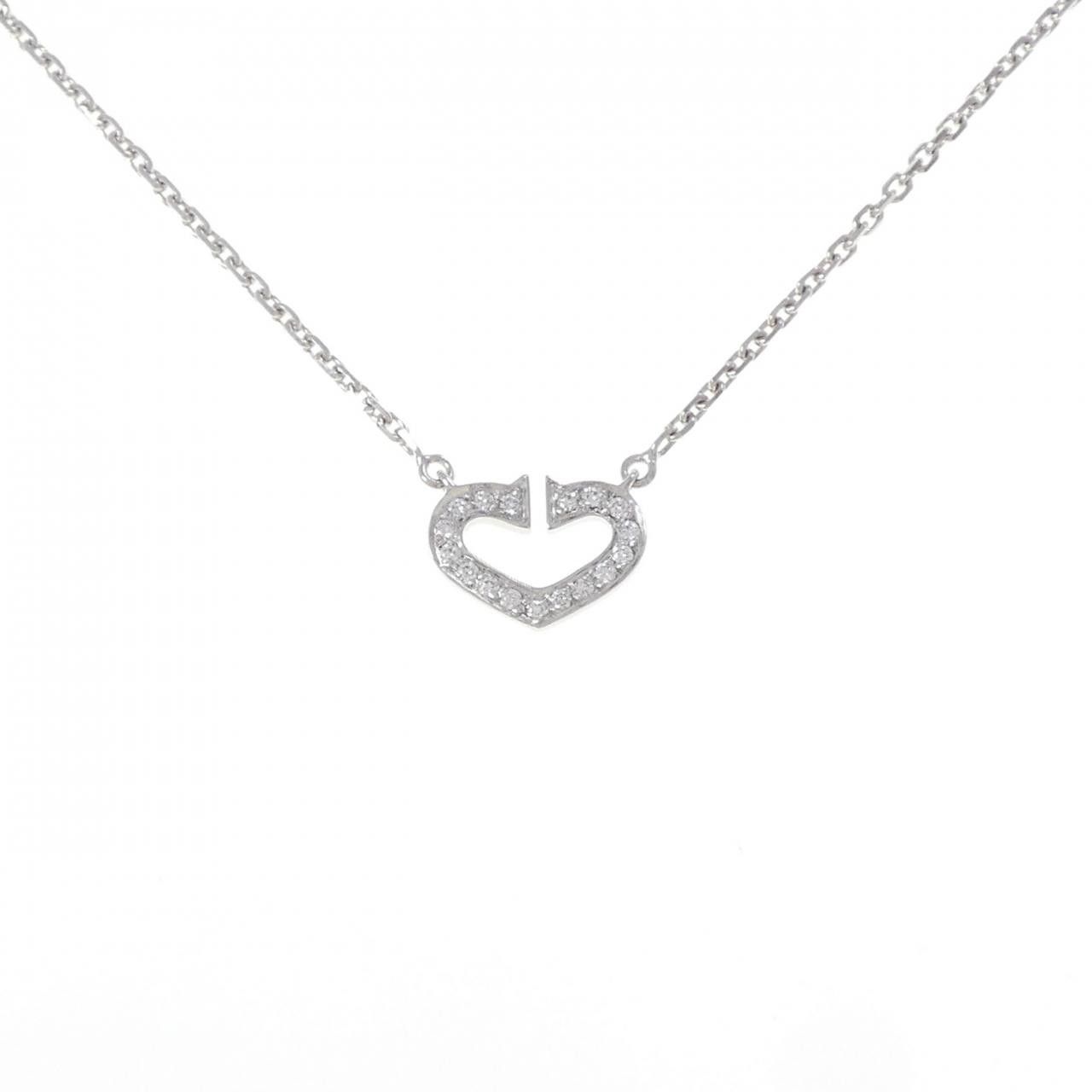 Cartier Cartier Cartier C Heart 750 White Gold Diamond Necklace Precious Metal Necklace B7008300 DUTY FREE for USA Size ONE SIZE - 1 Thumbnail