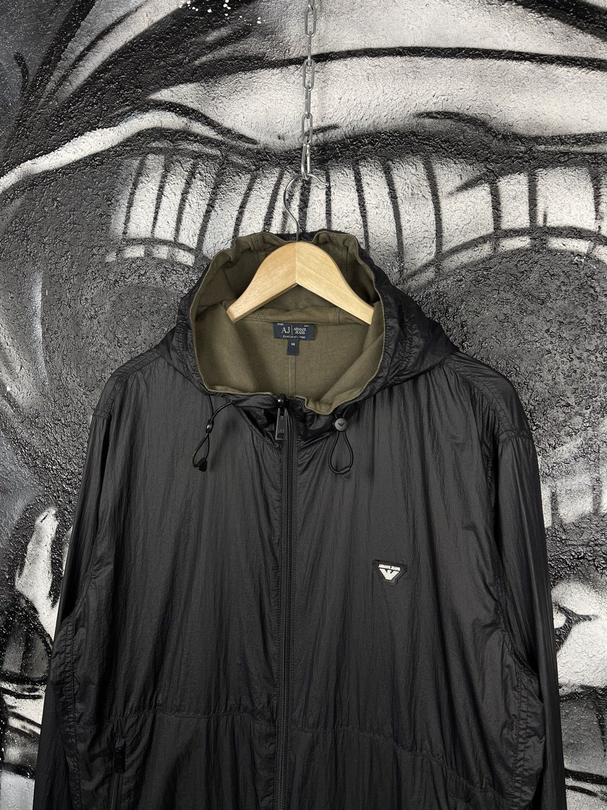 Armani Armani Jeans Black Nylon Reversible Jacket Men’s Size 56 Size US XL / EU 56 / 4 - 4 Thumbnail