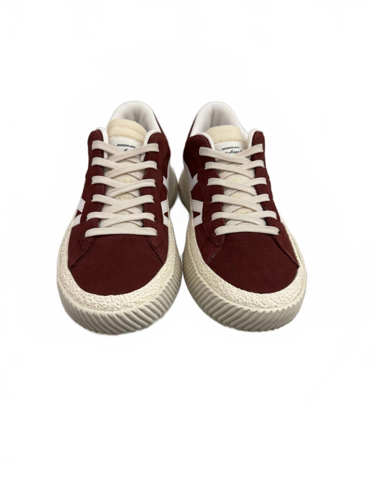 Brandblack Brandblack Downtown II Maroon and Cream Low-Top Sneakers Size US 8.5 / EU 41-42 - 4 Thumbnail