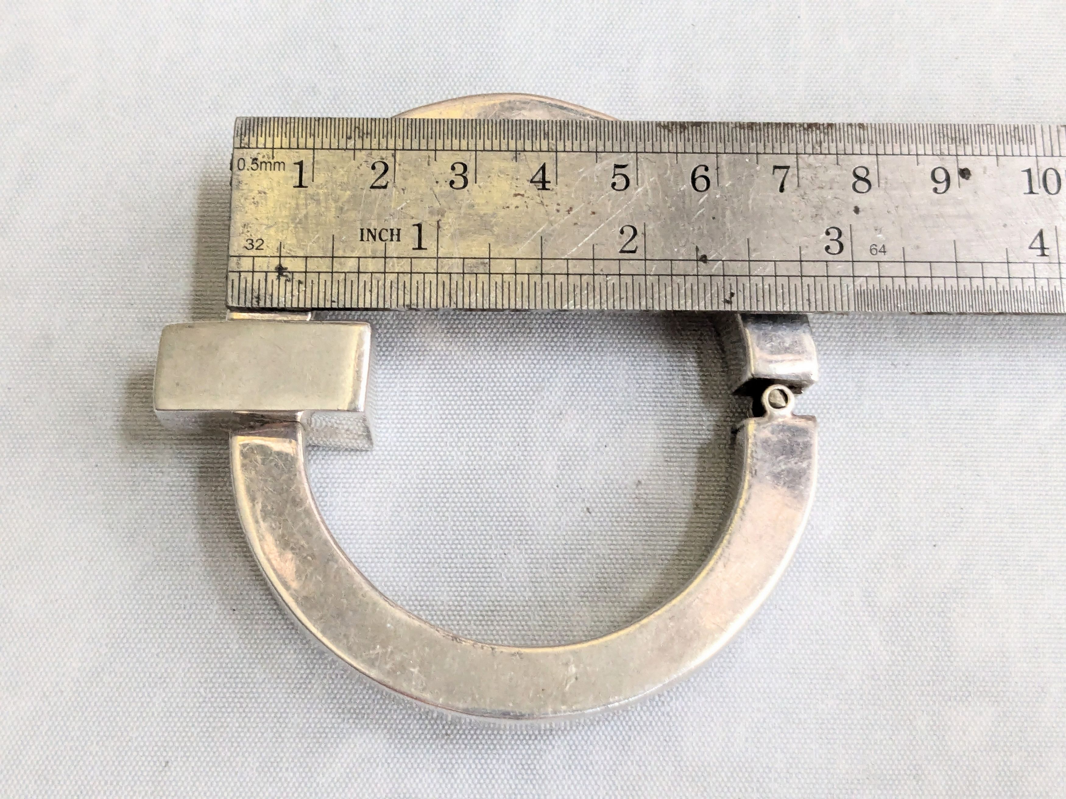 Jewelry Vintage Sterling Silver Bracelet 6.5" Avant Garde Modern Size ONE SIZE - 20 Thumbnail