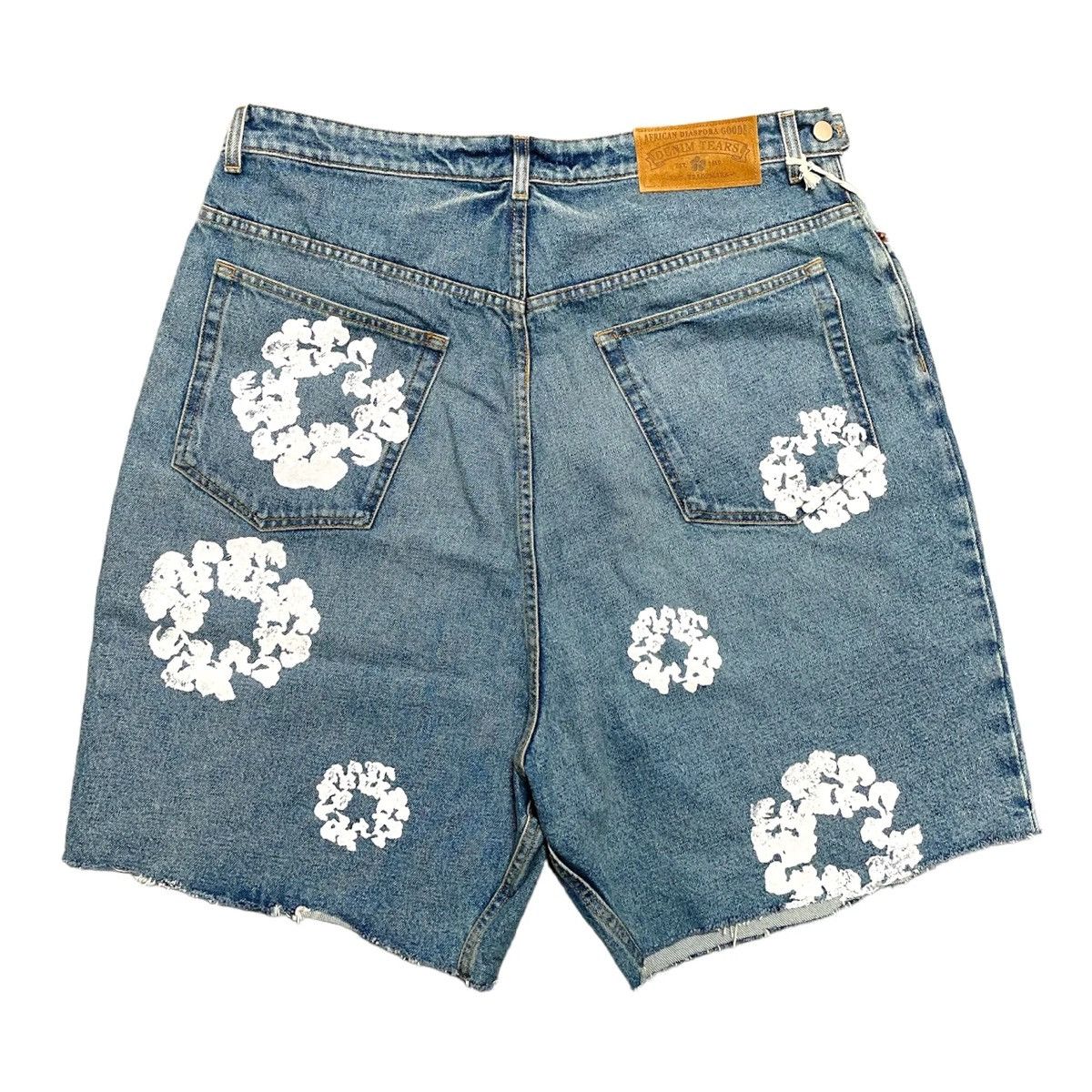 DENIM TEARS Denim Tears The Cotton Wreath Jean Shorts Light Wash | Grailed