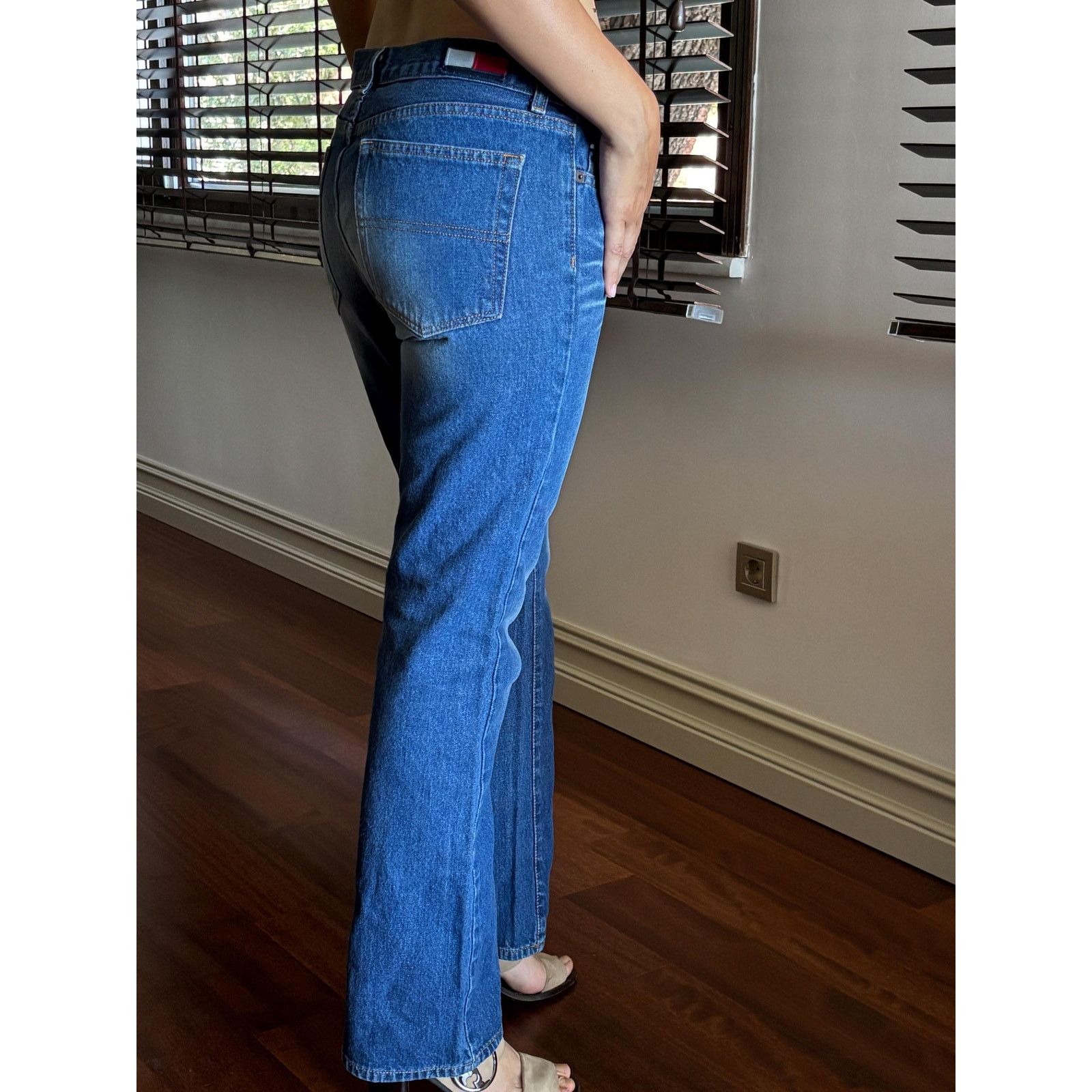 Tommy Hilfiger Tommy Jeans Blue Denim Pants 11/31 Flag Pocket Vintage Y2K Size US 31 - 4 Thumbnail