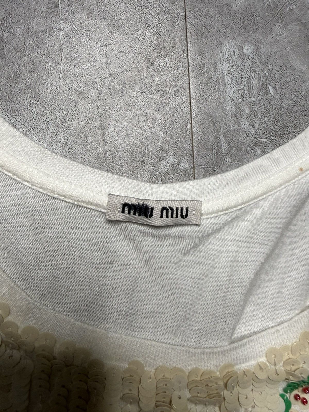 Miu Miu Miu miu S/S 10 Sequinned Tank Top Size XS / US 0-2 / IT 36-38 - 8 Thumbnail