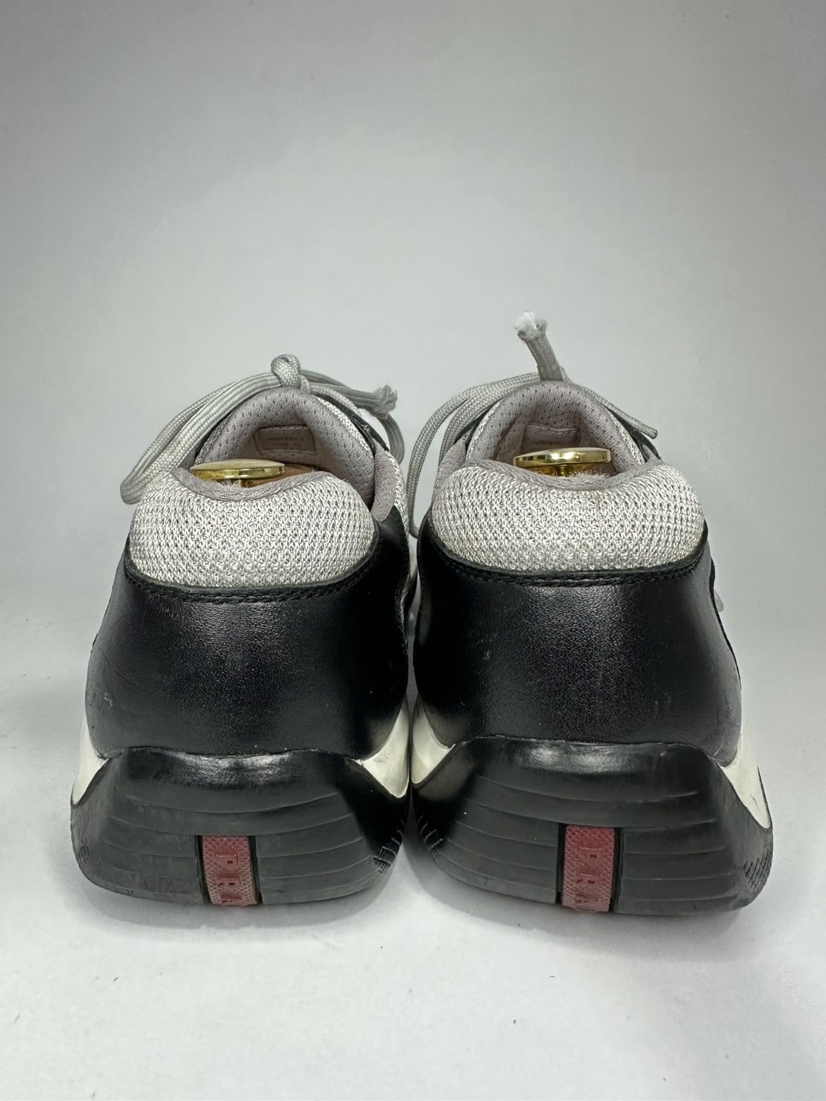 Prada Prada America’s Cup Black Leather And Grey Mesh Sneakers. Size US 11.5 / EU 44-45 - 5 Thumbnail