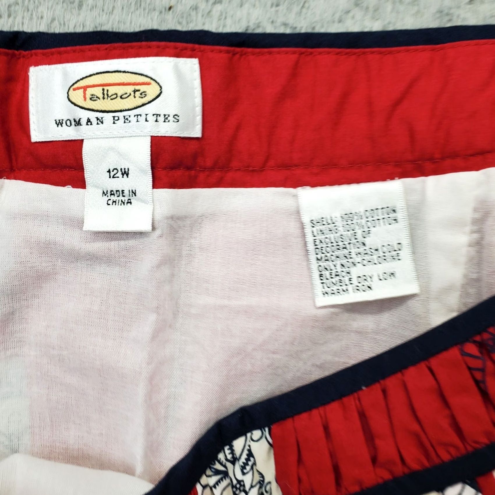 Talbots Talbots A-Line Skirt Women Petites 12W Multi Floral Elastic Waist Lined Side Zip Shirt Womens Skirt 12W Multicolor Spring Summer Shorts? Size 34" / US 12 / IT 48 - 5 Thumbnail