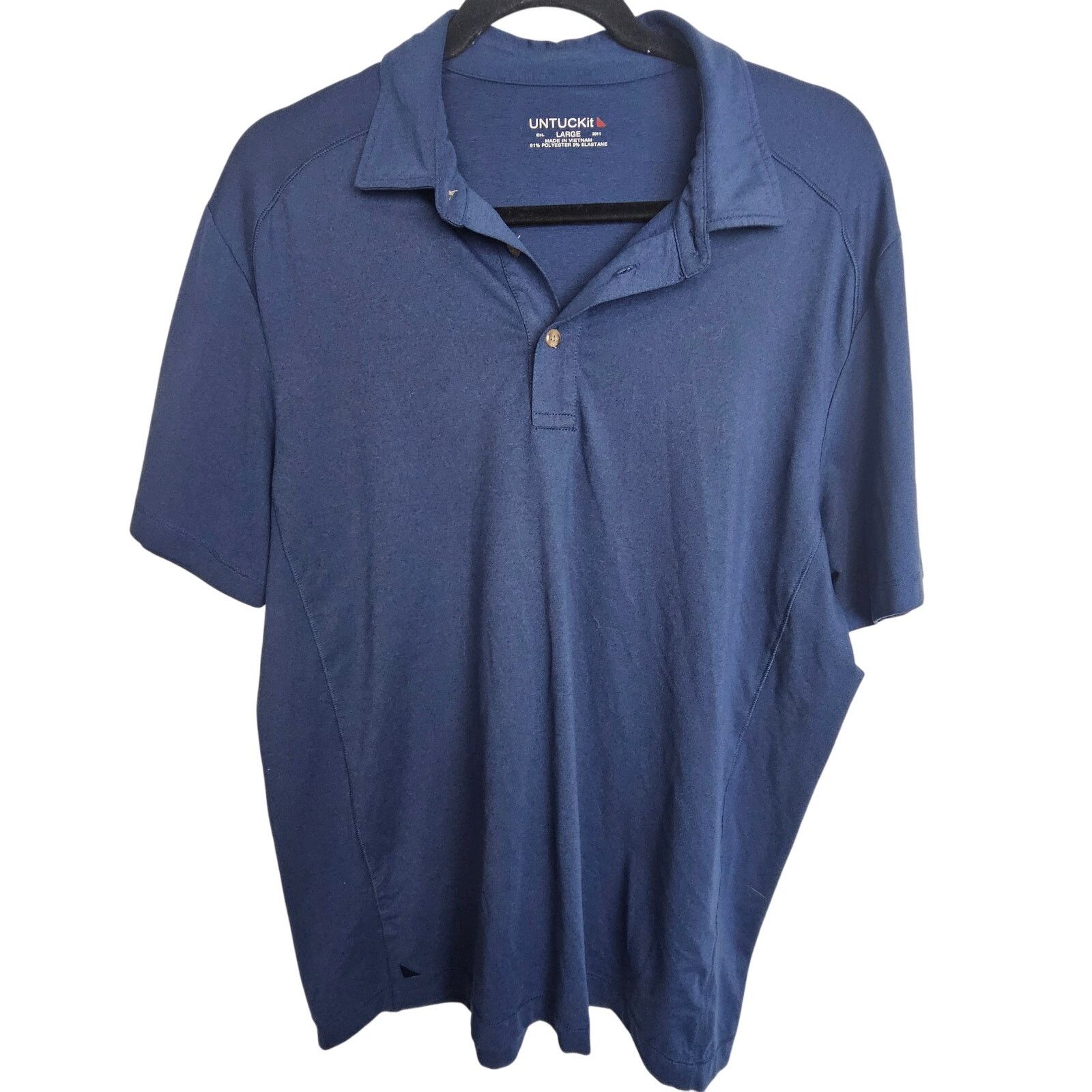 UNTUCKit Untuckit Mens Polo Shirt Business Casual Preppy Sz L Stretch Size US L / EU 52-54 / 3 - 1 Thumbnail