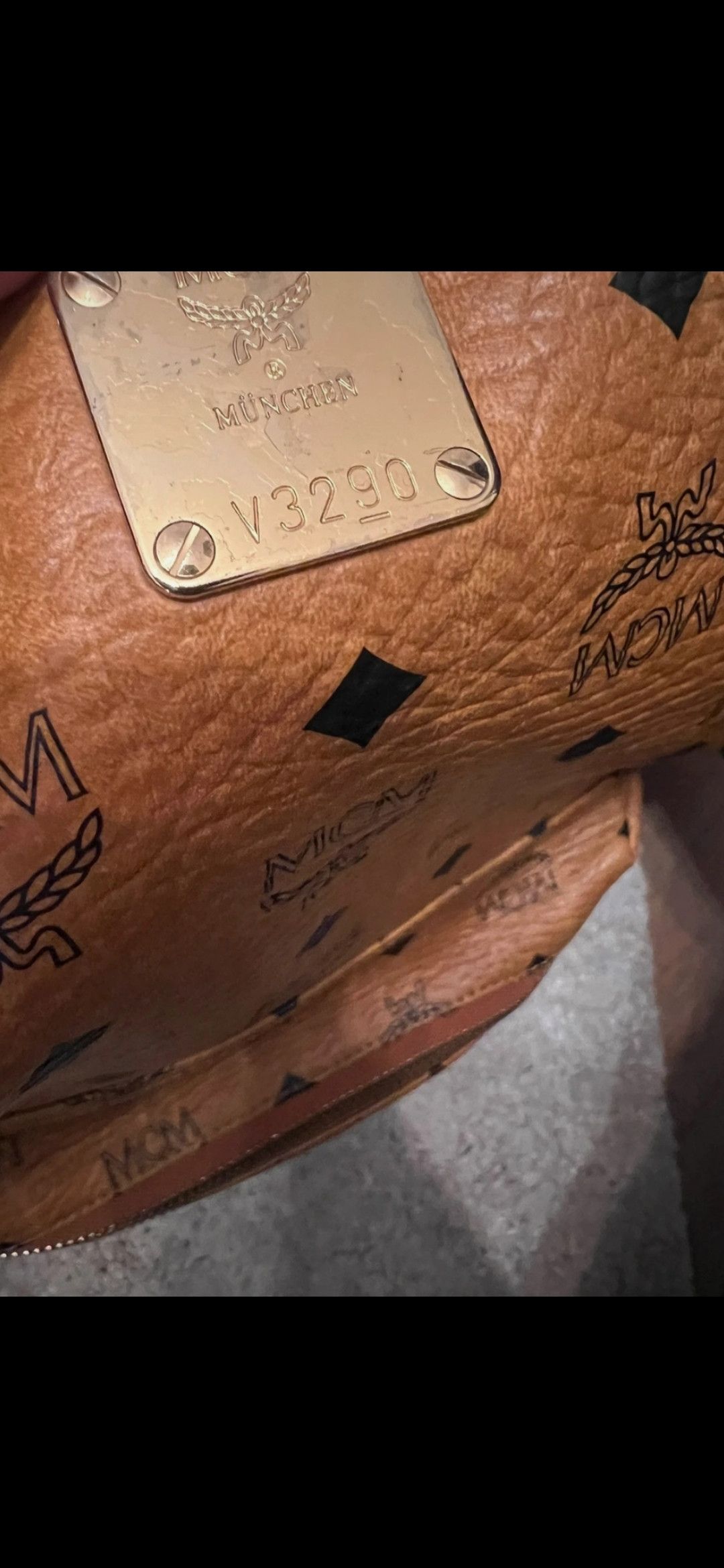 Leather × MCM Mcm stark backpack visetos monogram & studs Size ONE SIZE - 9 Thumbnail