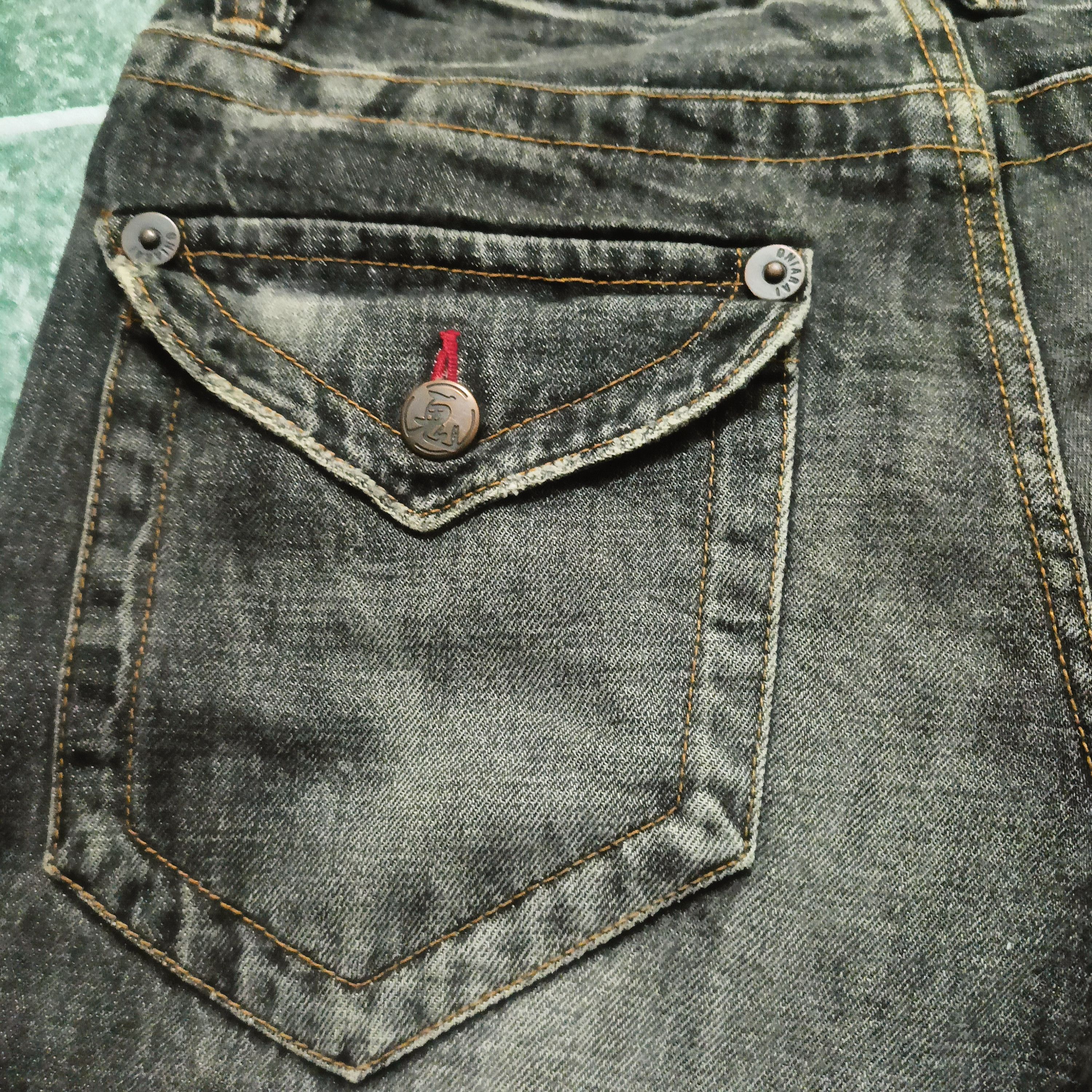 Who Decides War Japanese Black Jeans Oniarai Flared Jeans Distressed Size US 31 - 20 Thumbnail