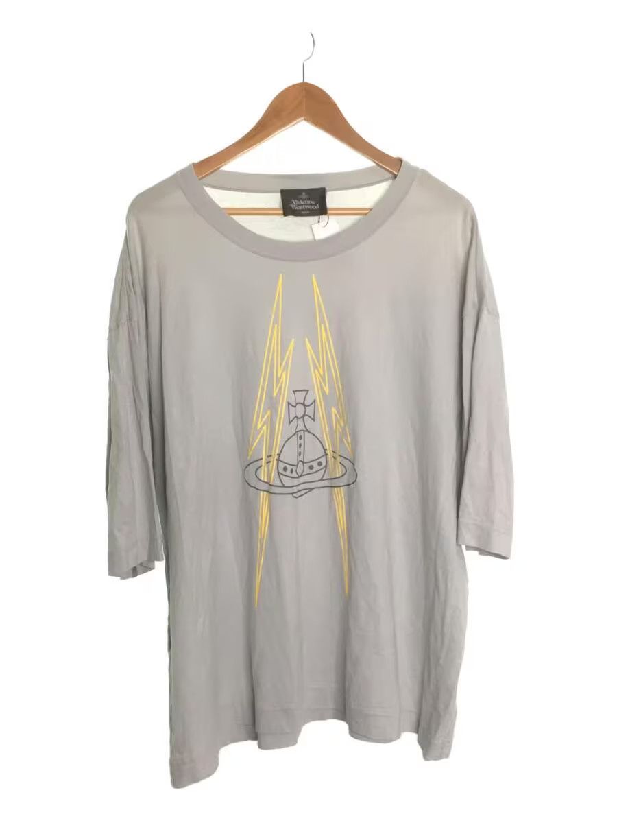 image of Vivienne Westwood Oversized Lightning Orb Tee in Grey, Men's (Size XL)