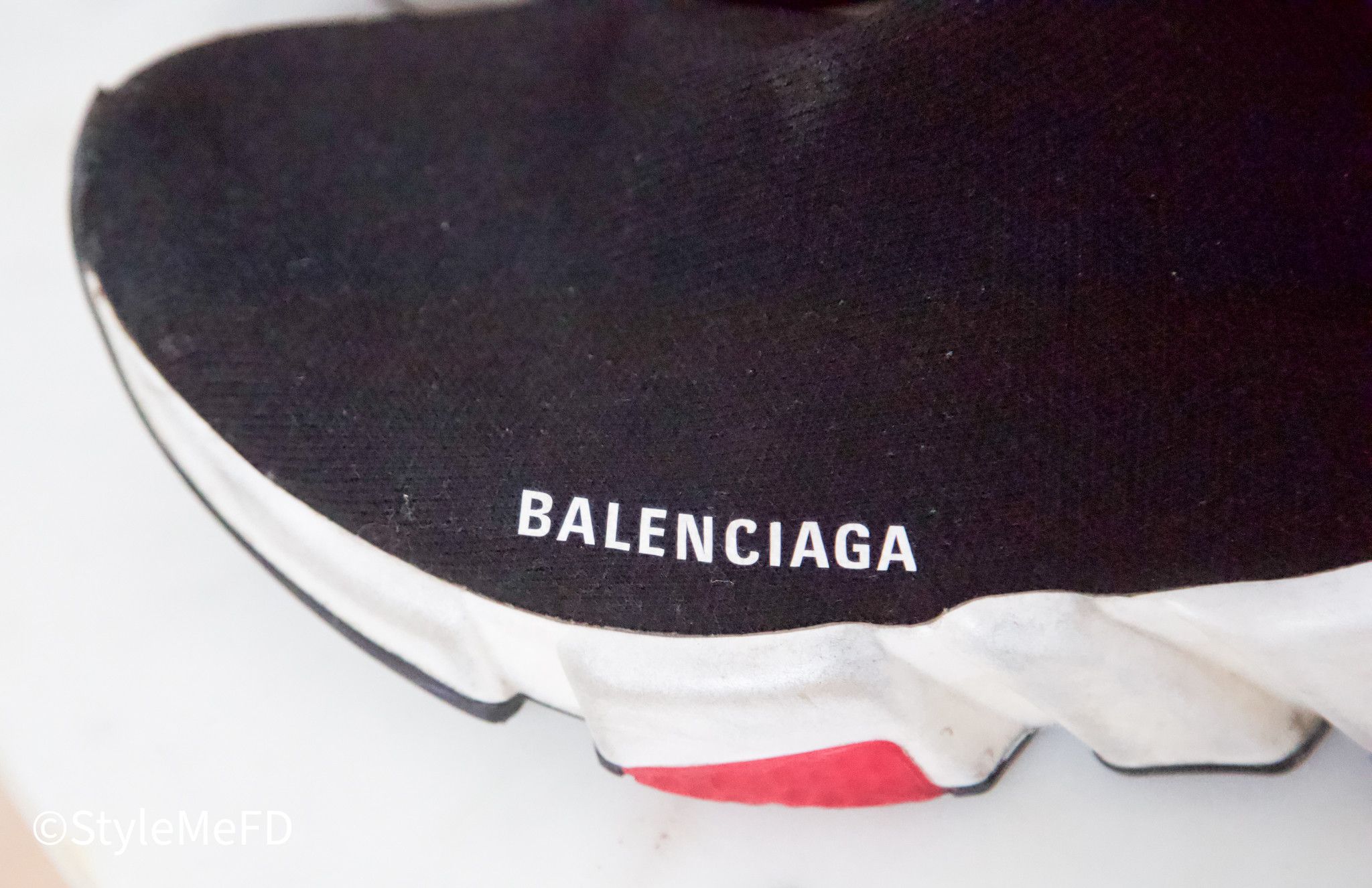Balenciaga Balenciaga "Speed Sneakers" in Black with White & Red Detail Size US 9 / IT 39 - 5 Thumbnail