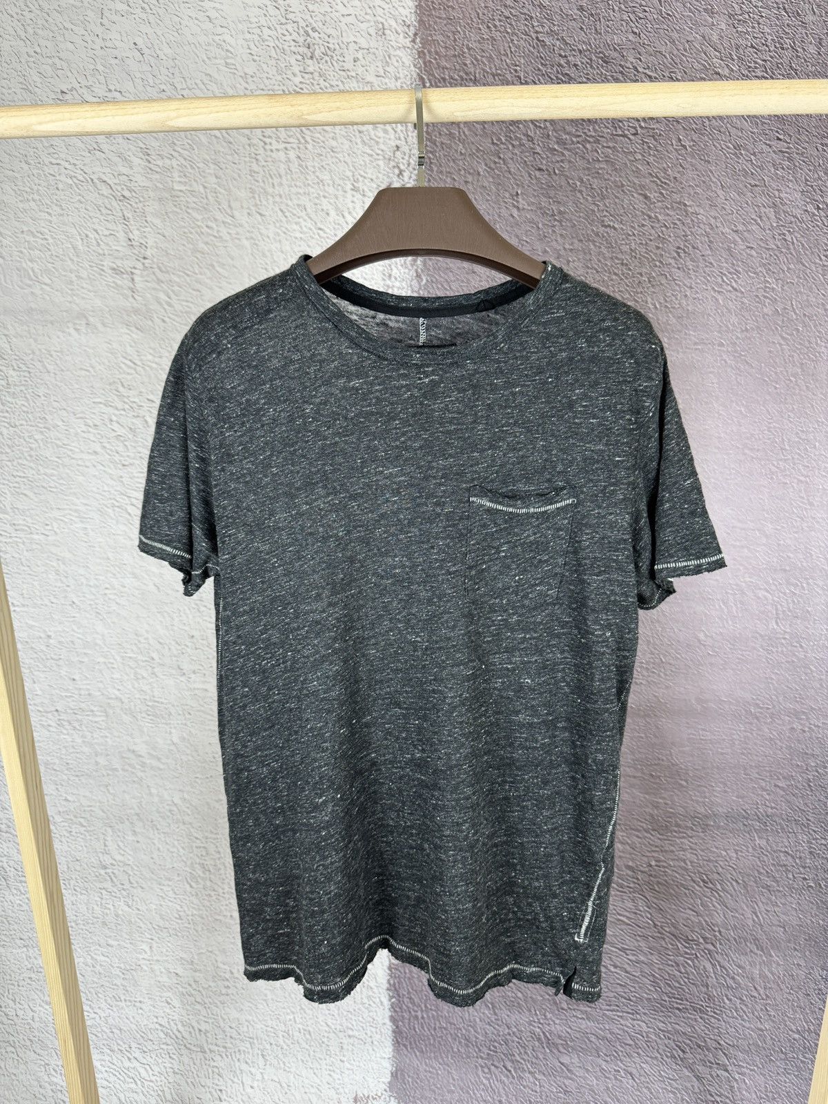 Rag & Bone Rag & Bone grey asymmetric linen ss tee shirt Size US M / EU 48-50 / 2 - 1 Thumbnail