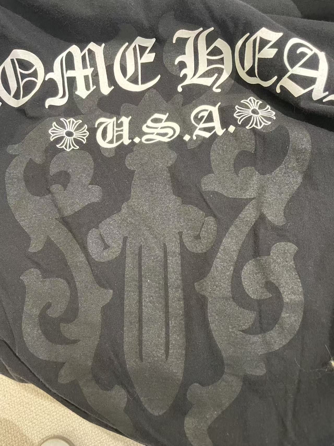 Chrome Hearts Chrome Hearts Back USA Script Dagger Logo Short Sleeve Tee Size US L / EU 52-54 / 3 - 10 Thumbnail