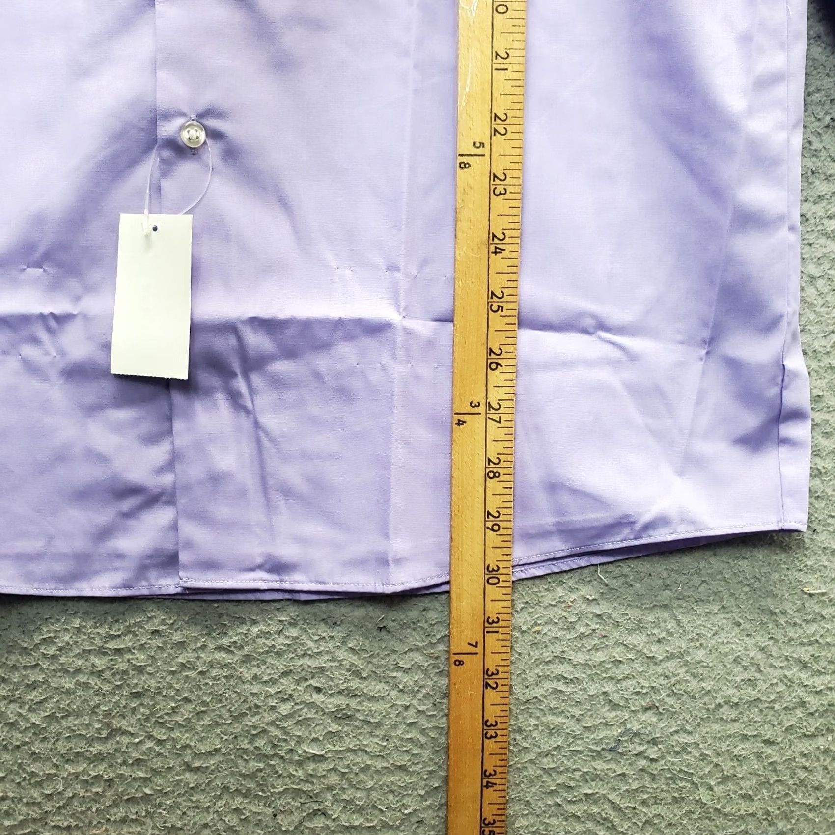 Van Heusen Van Heusen Dress Shirt Men M Purple Regular Button-Down Wrinkle Free 15.5 Neck Long Sleeve Solid Shirt Mens Size 40R - 3 Thumbnail