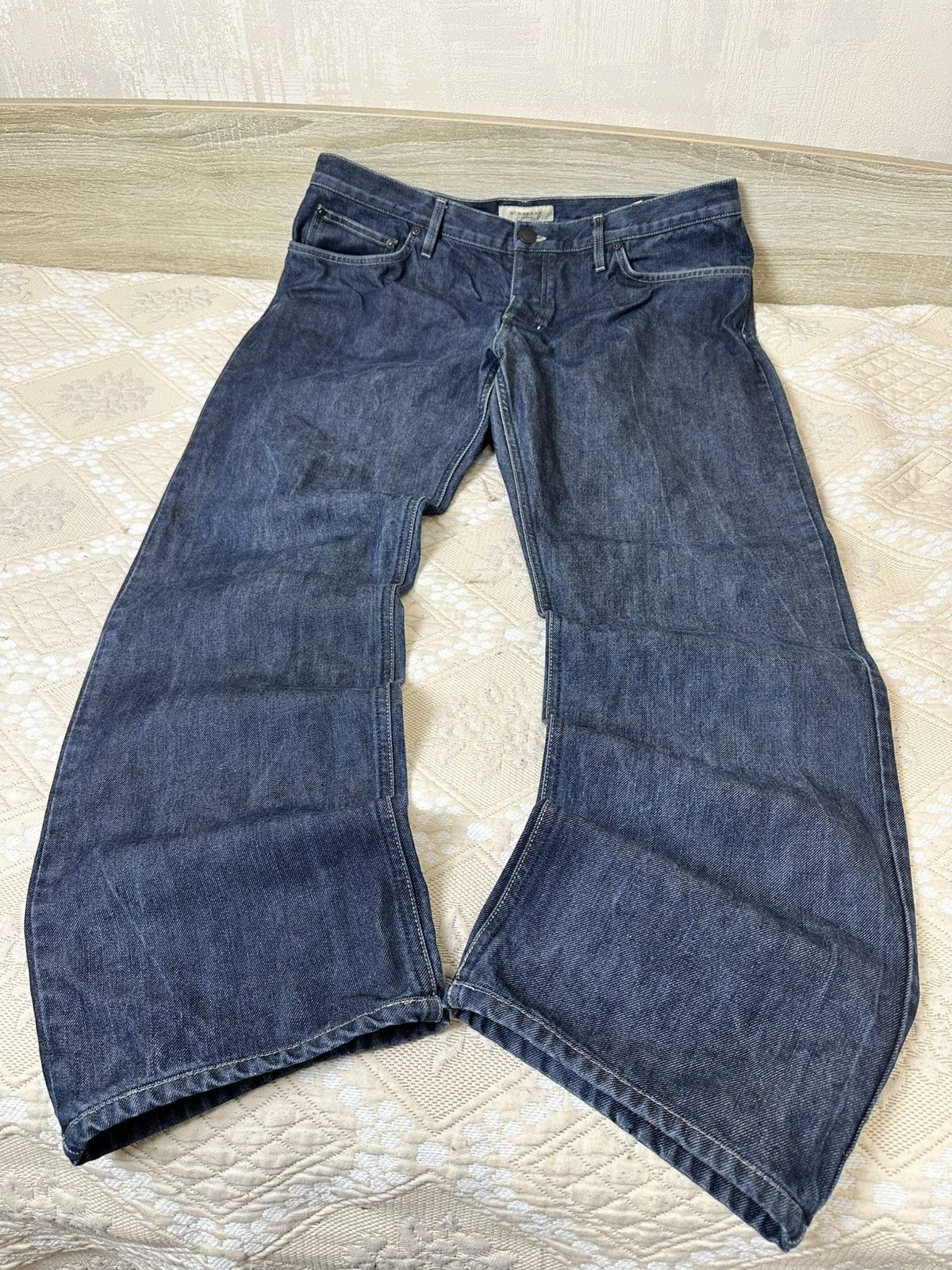 Burberry 🔥 Burberry London Vintage Blue Denim Pants Jeans Trousers Size US 36 / EU 52 - 2 Thumbnail