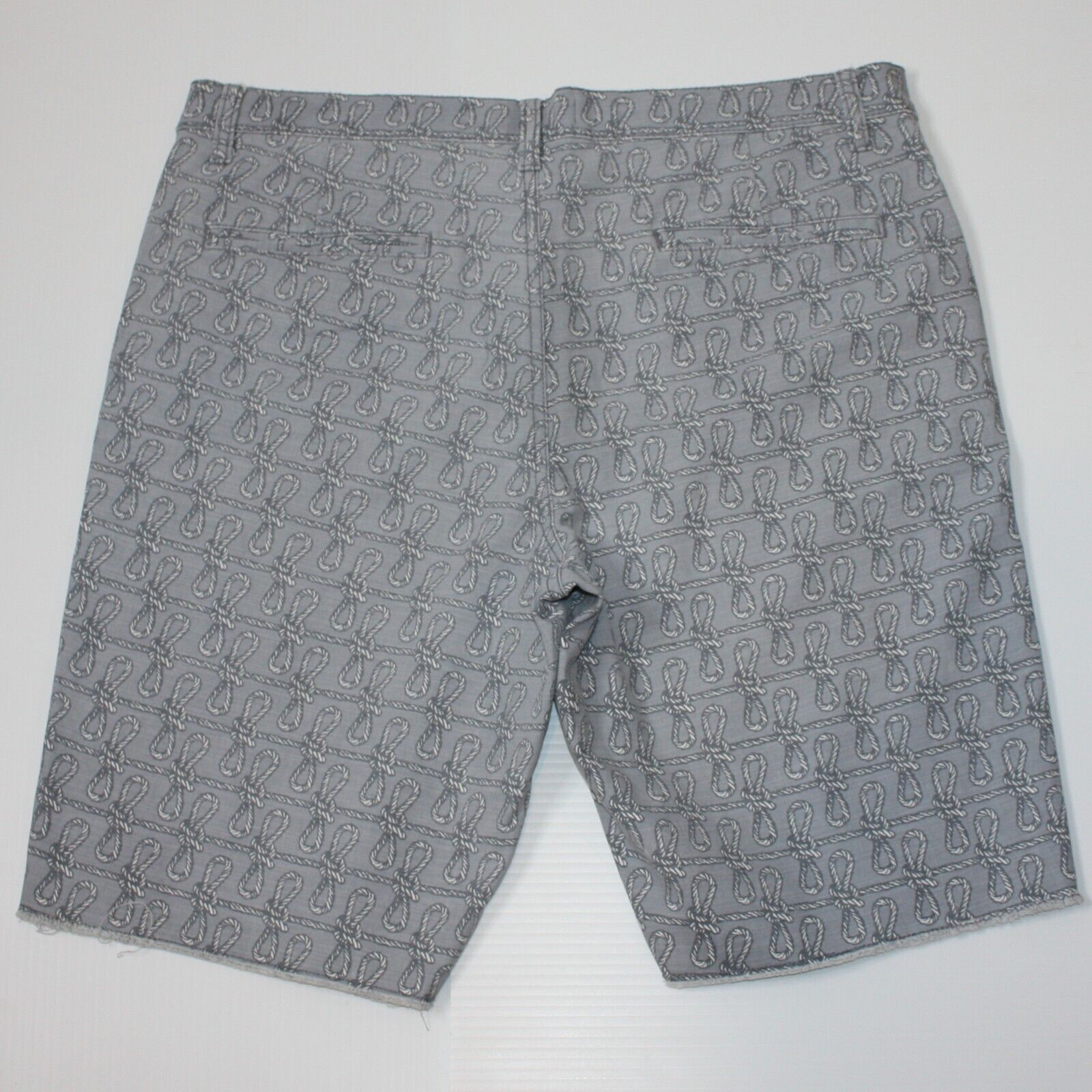 The Rail Nautical Rope & Knot Print Casual Shorts in Gray Color Size US 34 / EU 50 - 3 Thumbnail